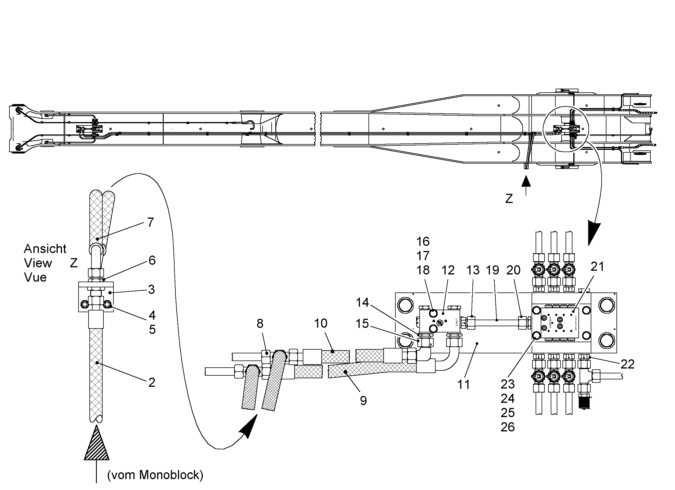 ШЛАНГ 12X3100 5618266 LIEBHERR