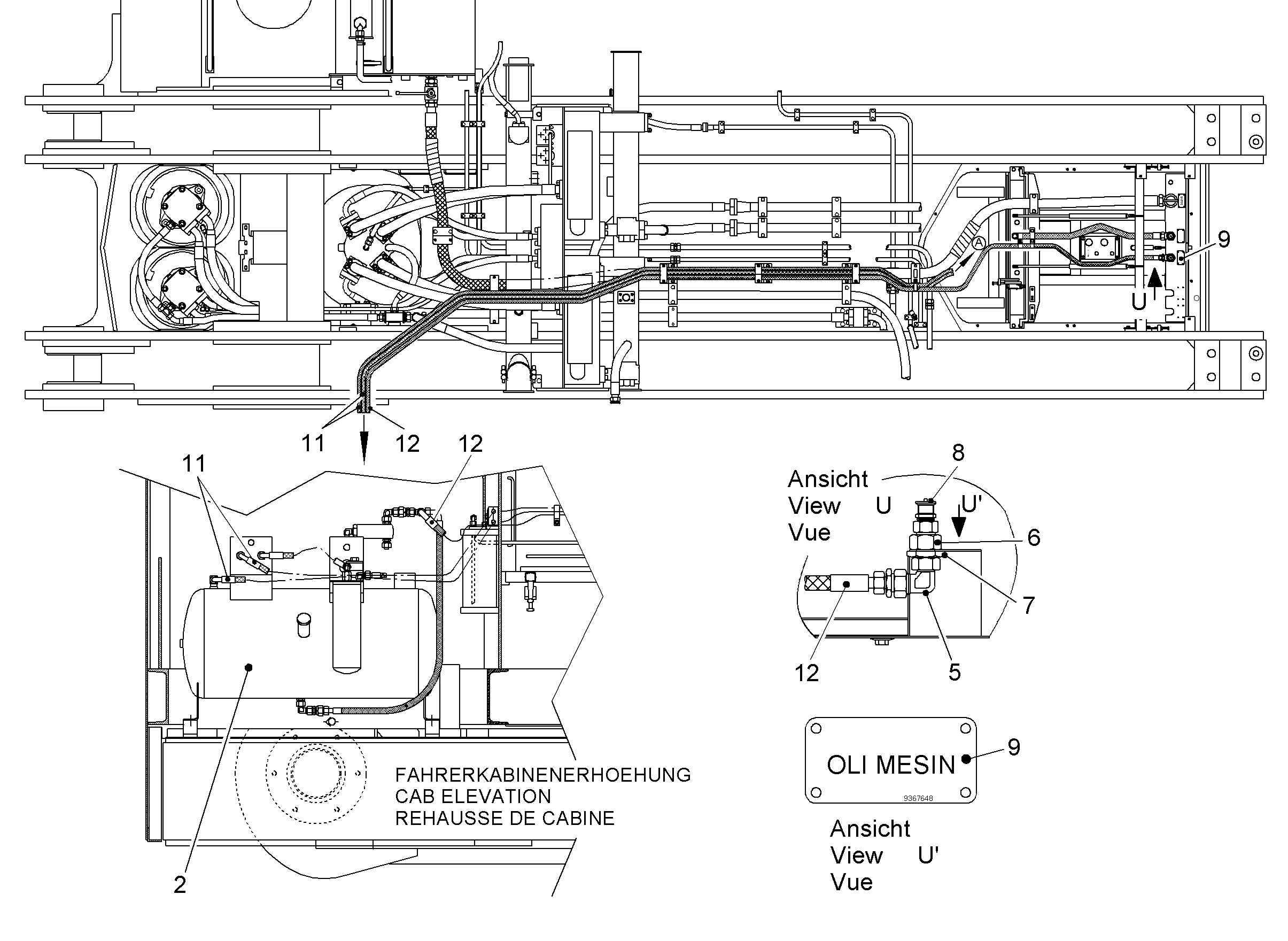 ШЛАНГ 12X9100 5619252 LIEBHERR