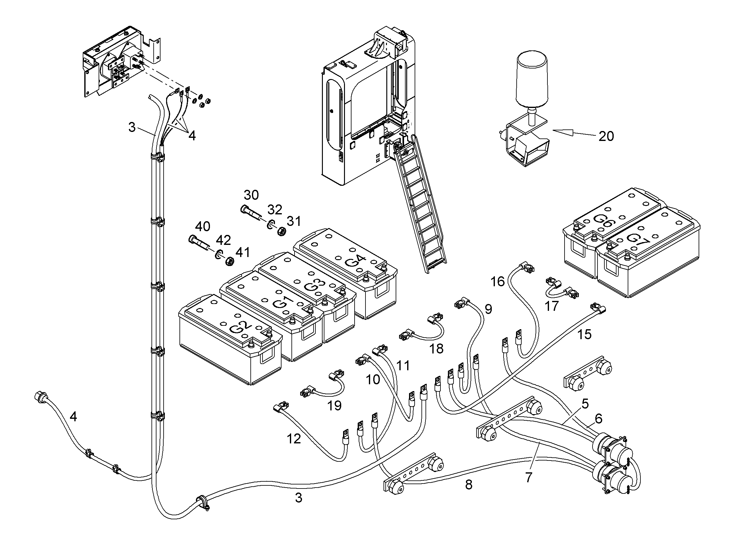 КОМПЛЕКТ КАБЕЛЕЙ 10001807 LIEBHERR