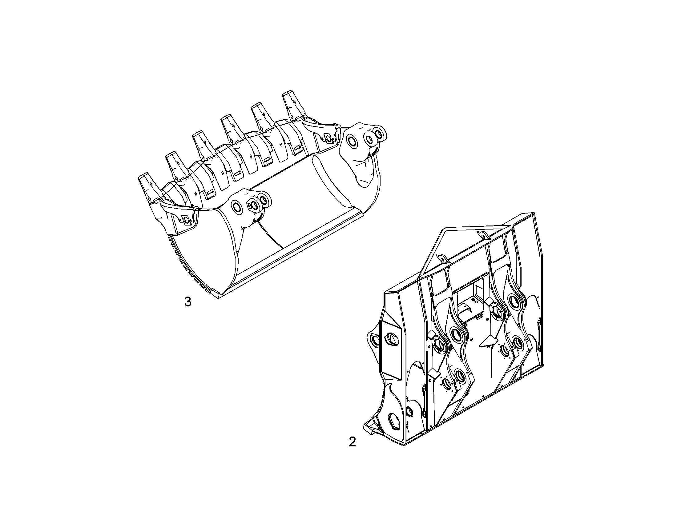 КОВШ, ЗАДНЯЯ СТОРОНА 9010842 LIEBHERR
