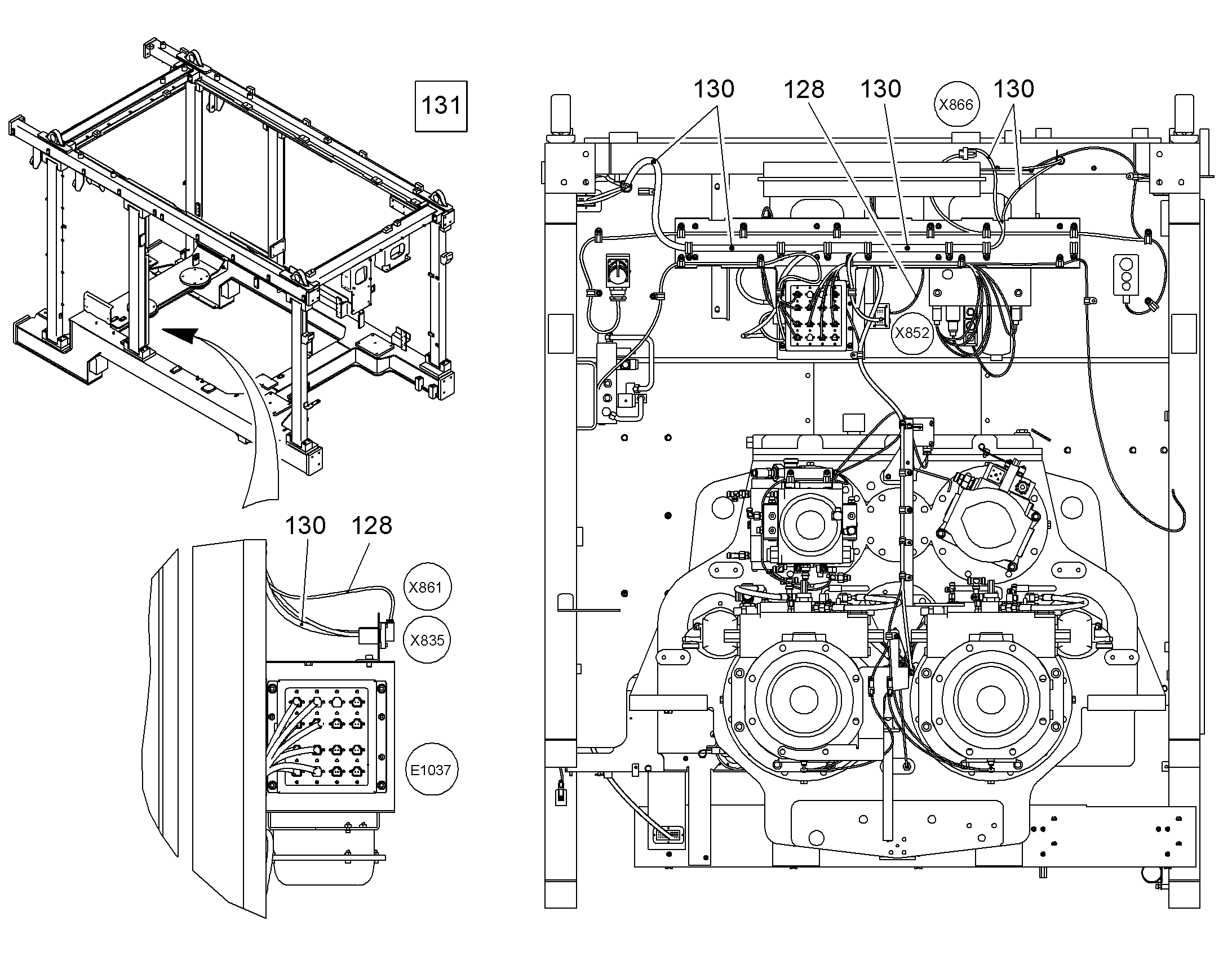 КОМПЛЕКТ КАБЕЛЕЙ 10001596 LIEBHERR