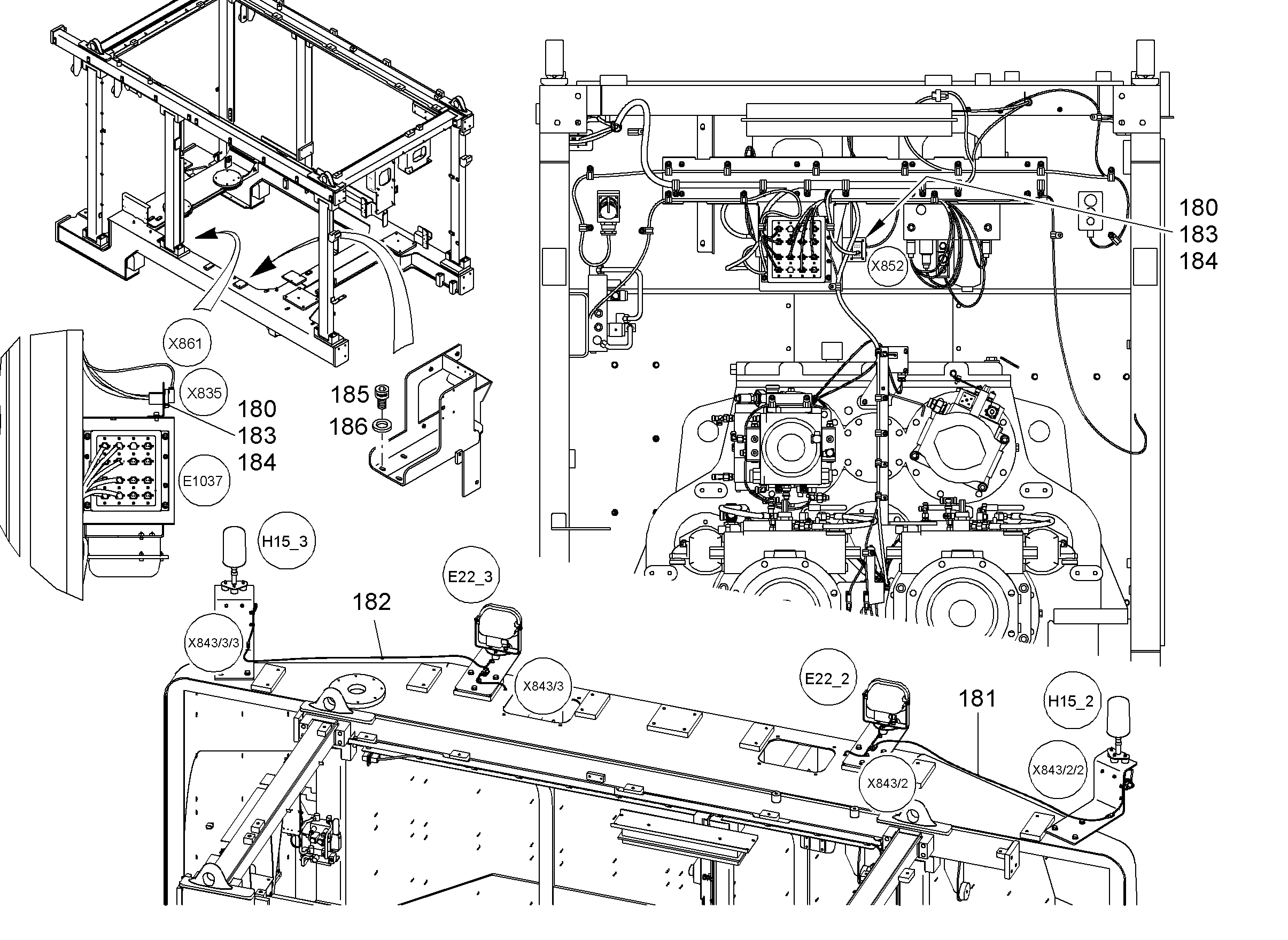 КОМПЛЕКТ КАБЕЛЕЙ 10004633 LIEBHERR