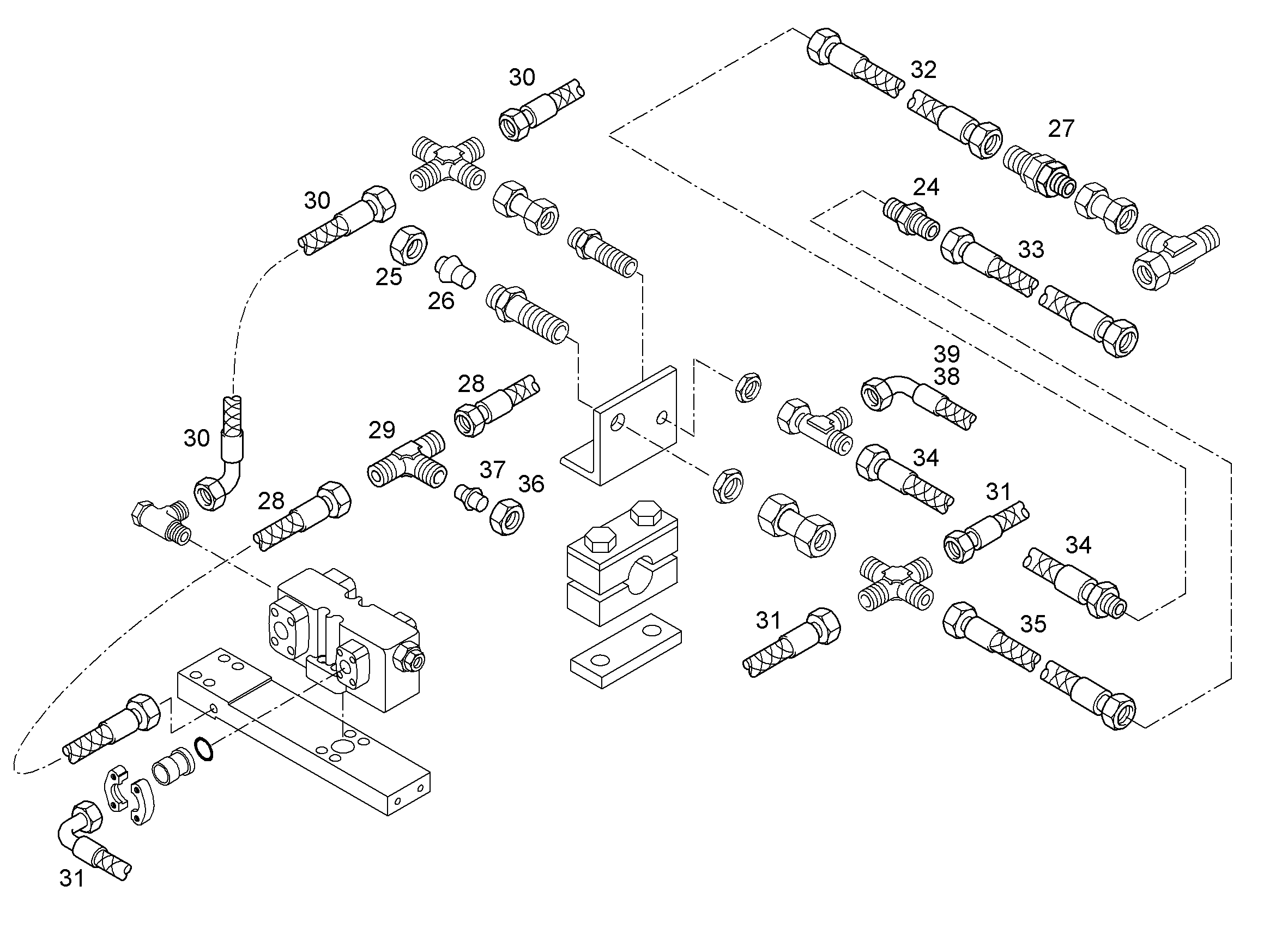 ШЛАНГ 10X1200 5615776 LIEBHERR