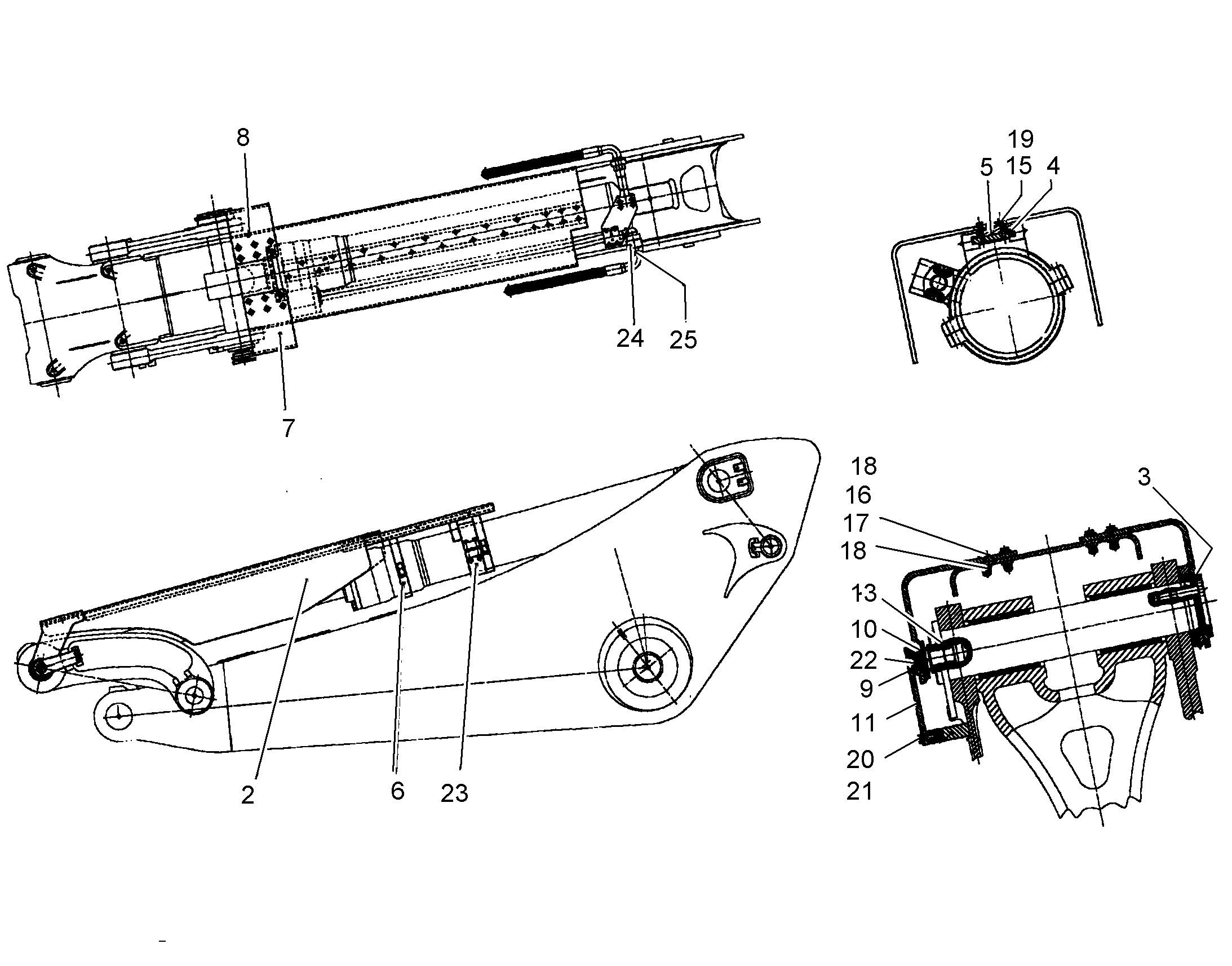 ПОВОДОК СПРАВА 9821725 LIEBHERR