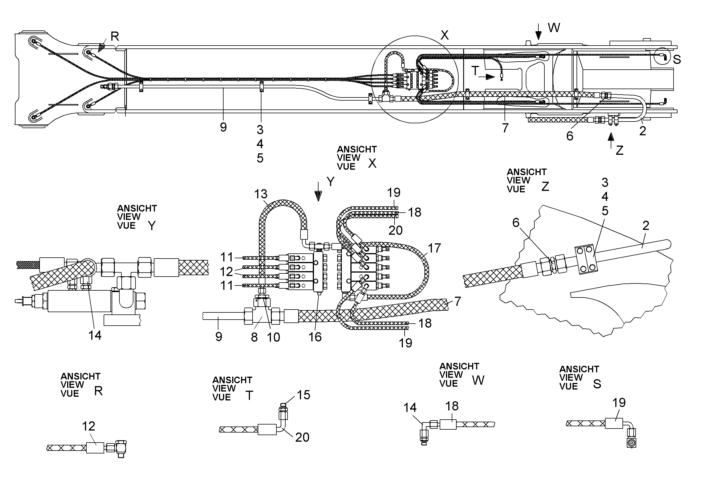 ШЛАНГ 5X1200 9387267 LIEBHERR