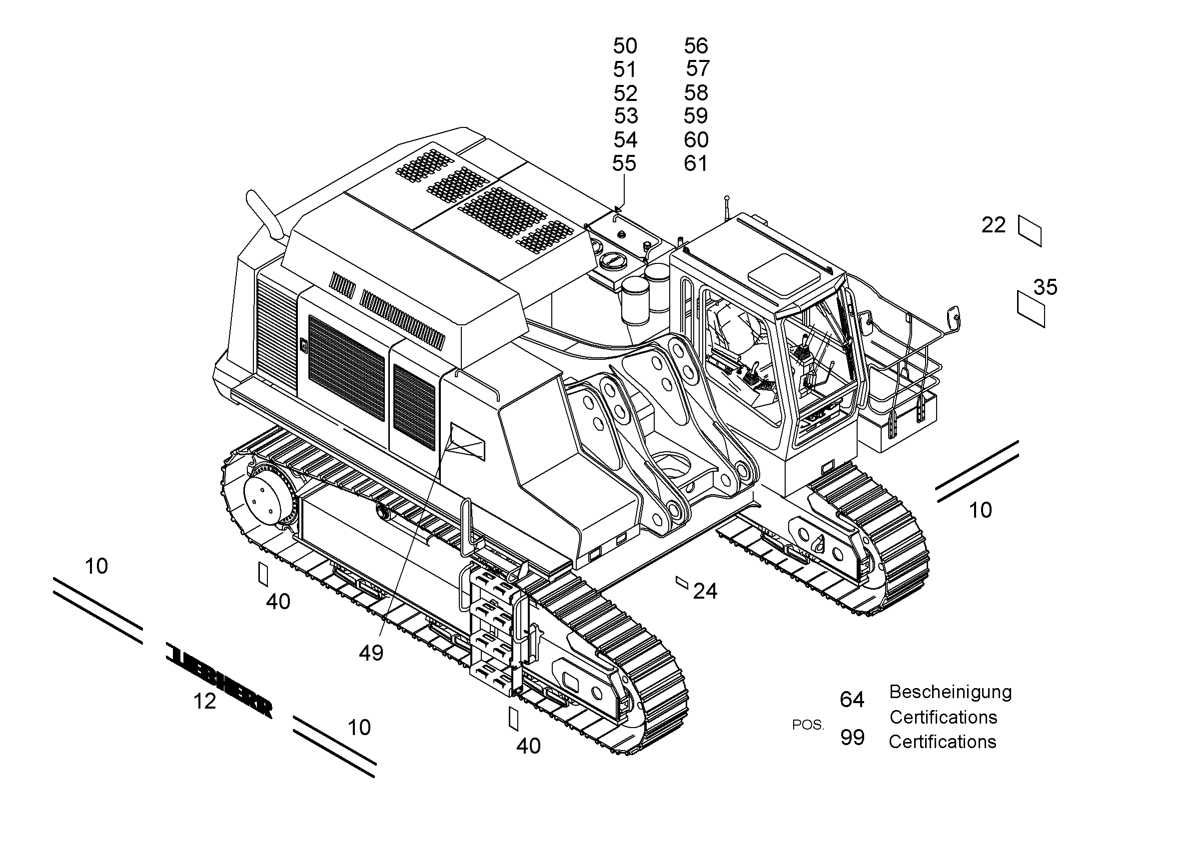 ТАБЛИЧКИ ЧЕШСКИЕ 9861767 LIEBHERR