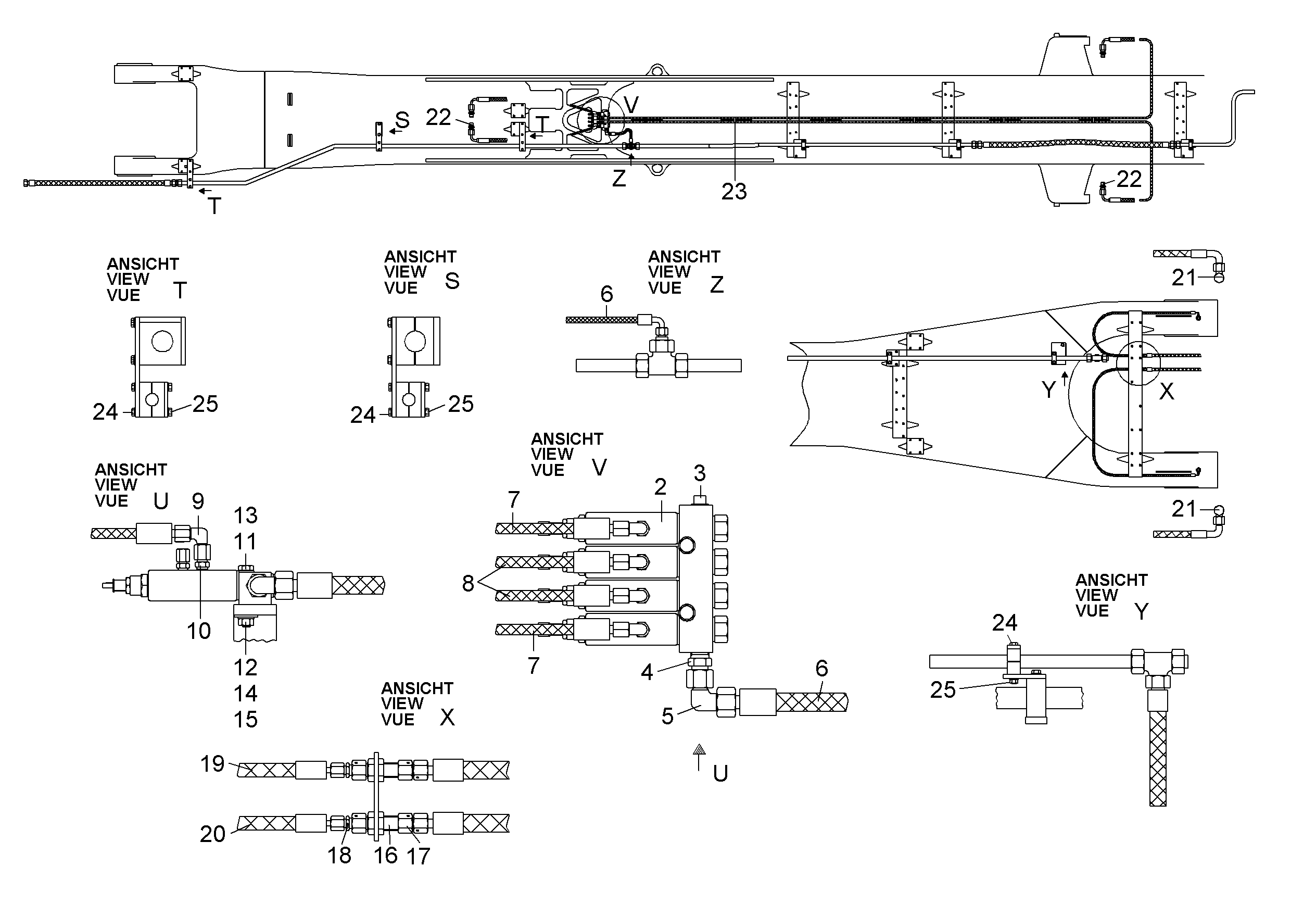 ШЛАНГ МАСЛЯНЫЙ 5X6300 5616503 LIEBHERR