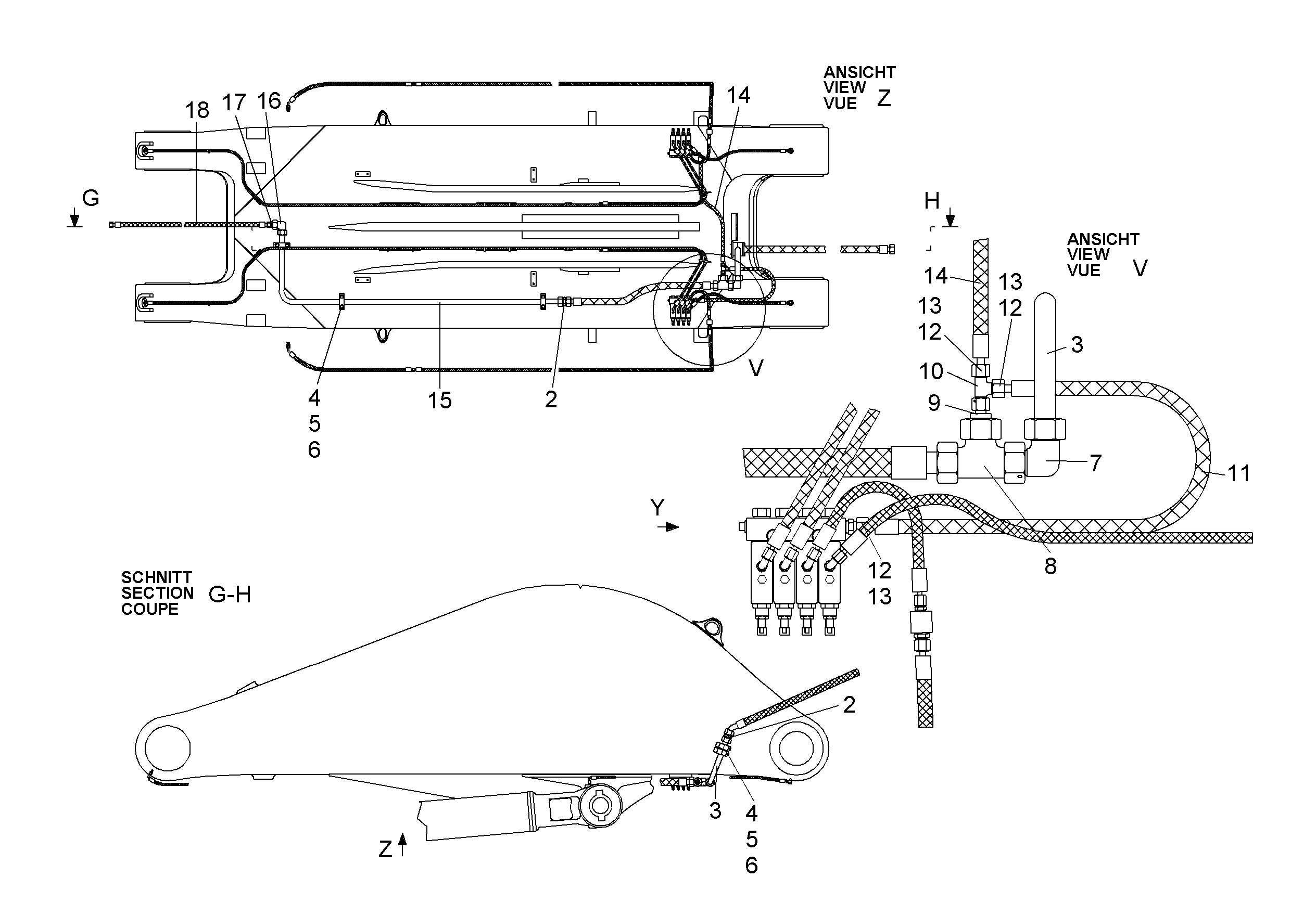 ШЛАНГ МАСЛЯНЫЙ 8X730 5615974 LIEBHERR