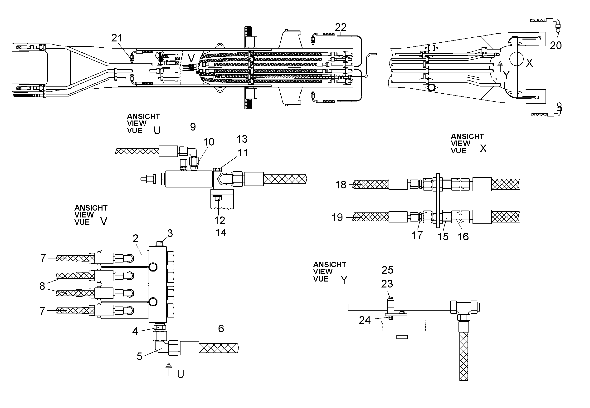 ШЛАНГ МАСЛЯНЫЙ 5X4900 5613176 LIEBHERR