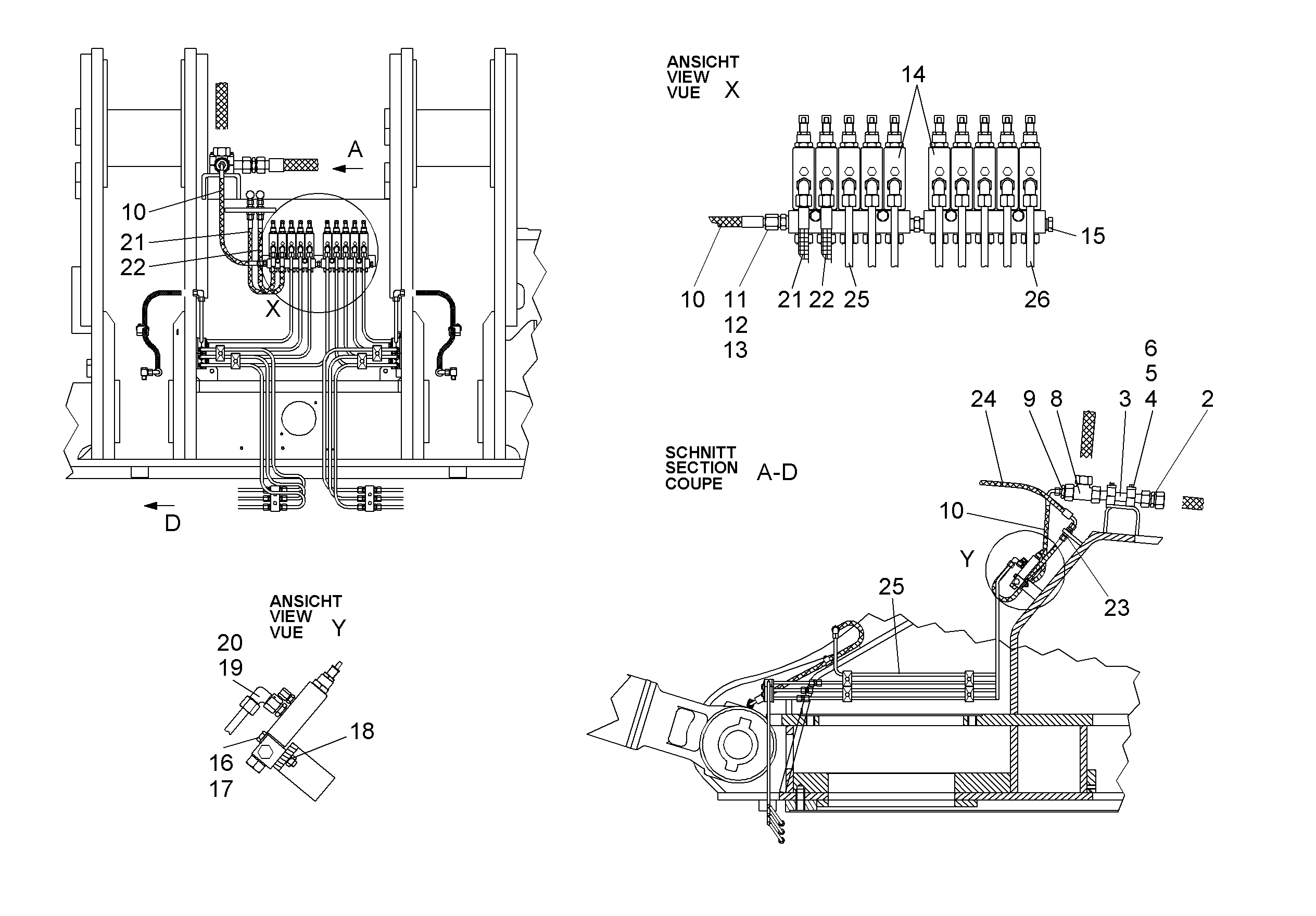 ШЛАНГ МАСЛЯНЫЙ 8X650 5613965 LIEBHERR