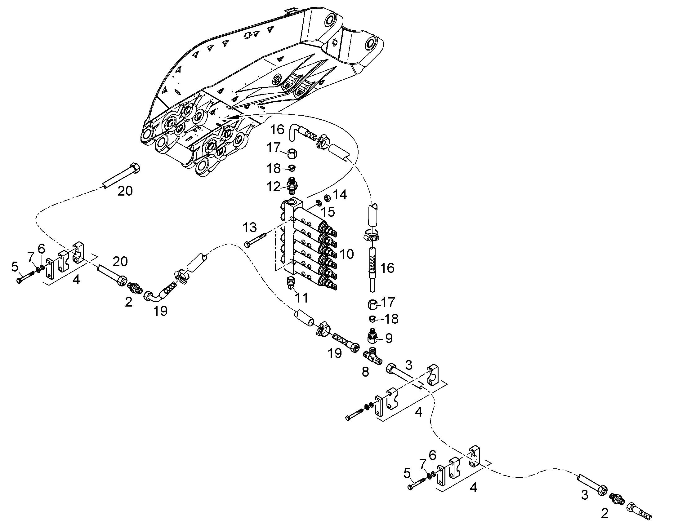 СКОБА ДЛЯ КРЕПЛЕНИЯ ТРУБЫ 10296749 LIEBHERR