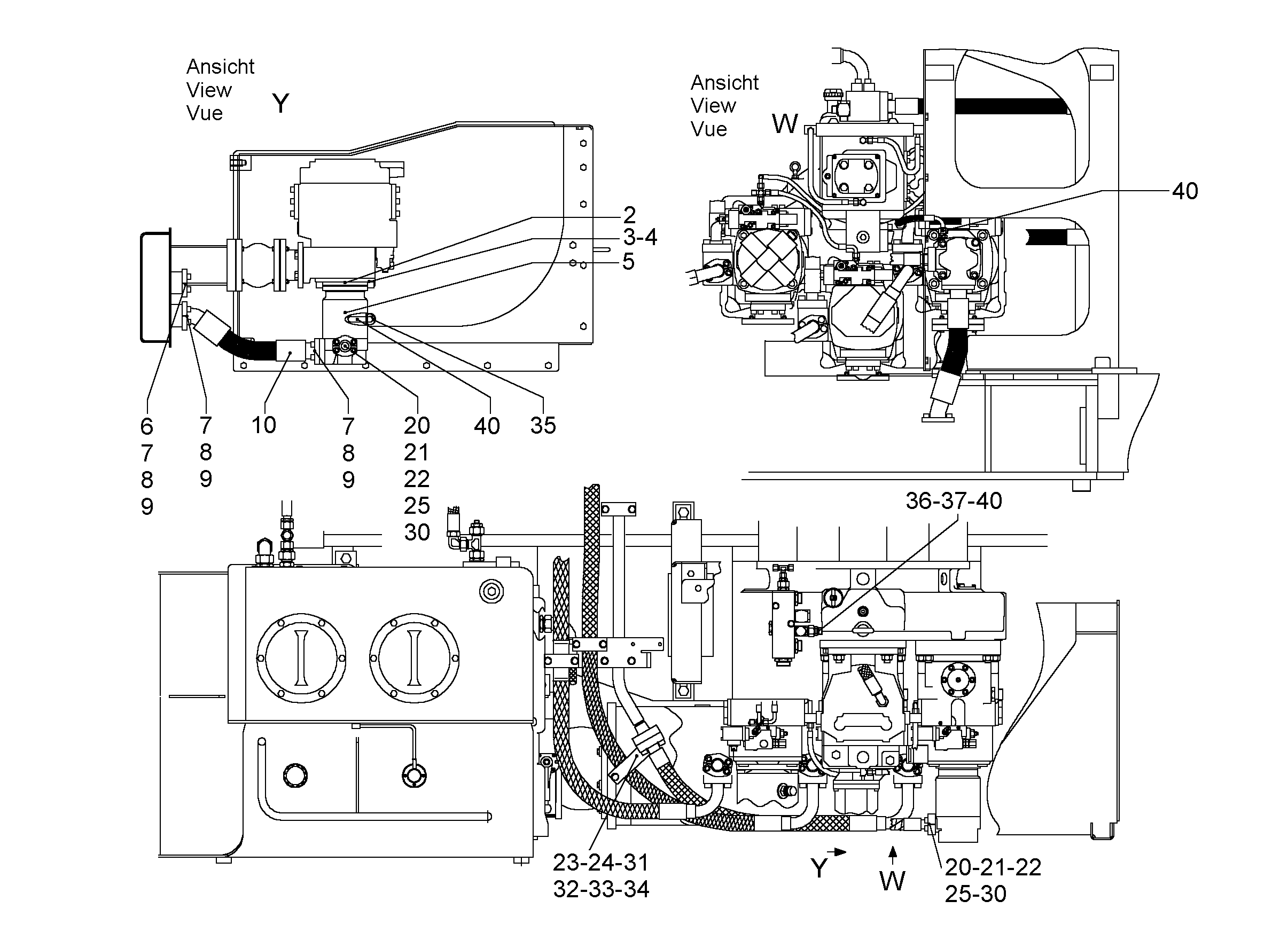 МОНТ. КОМПЛЕКТ СКВОЗНОЙ ПРИВОД NG 250 9880207 LIEBHERR