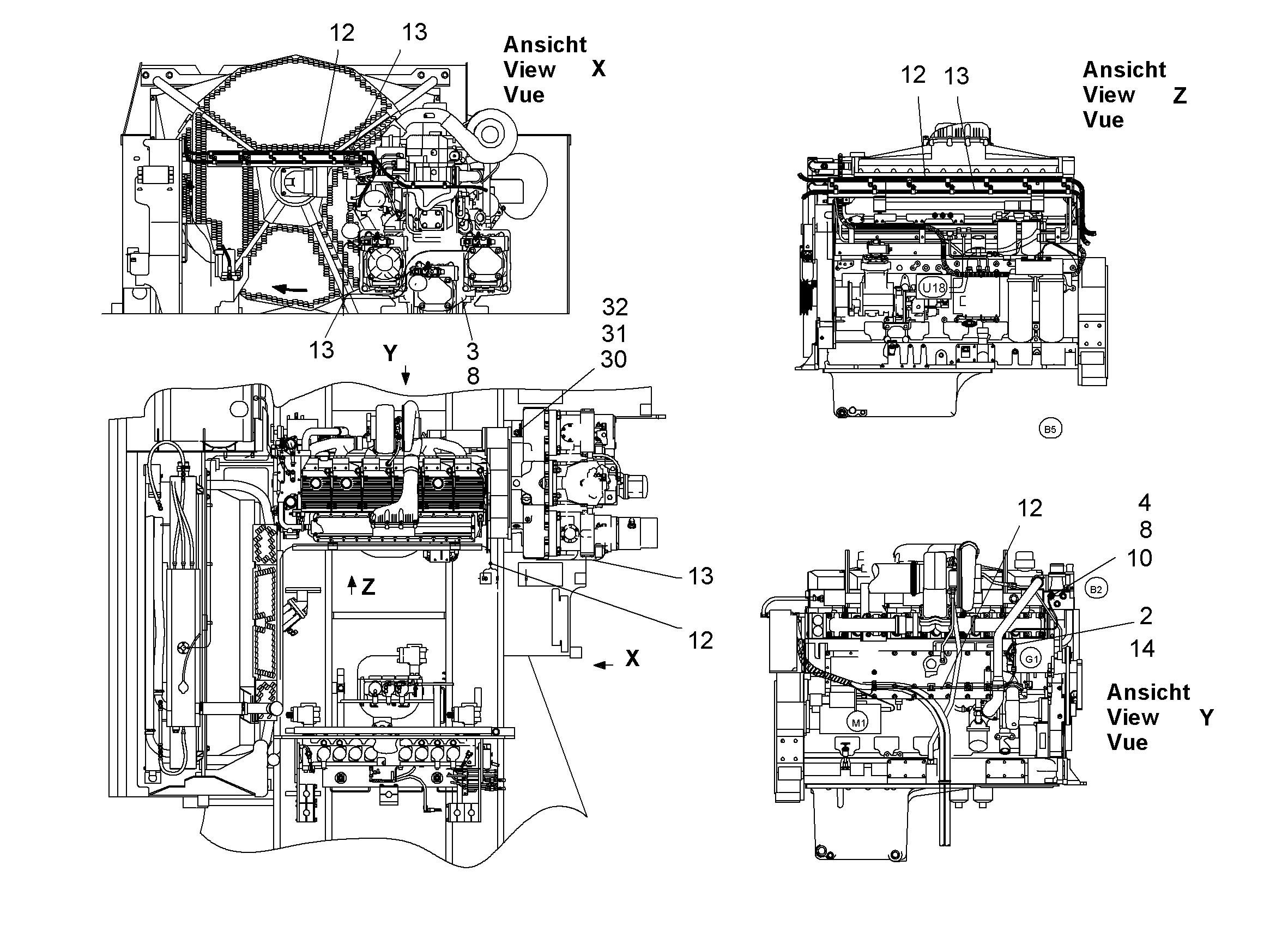 ЖГУТ КАБЕЛЕЙ ДВИГАТЕЛЬ 9219847 LIEBHERR