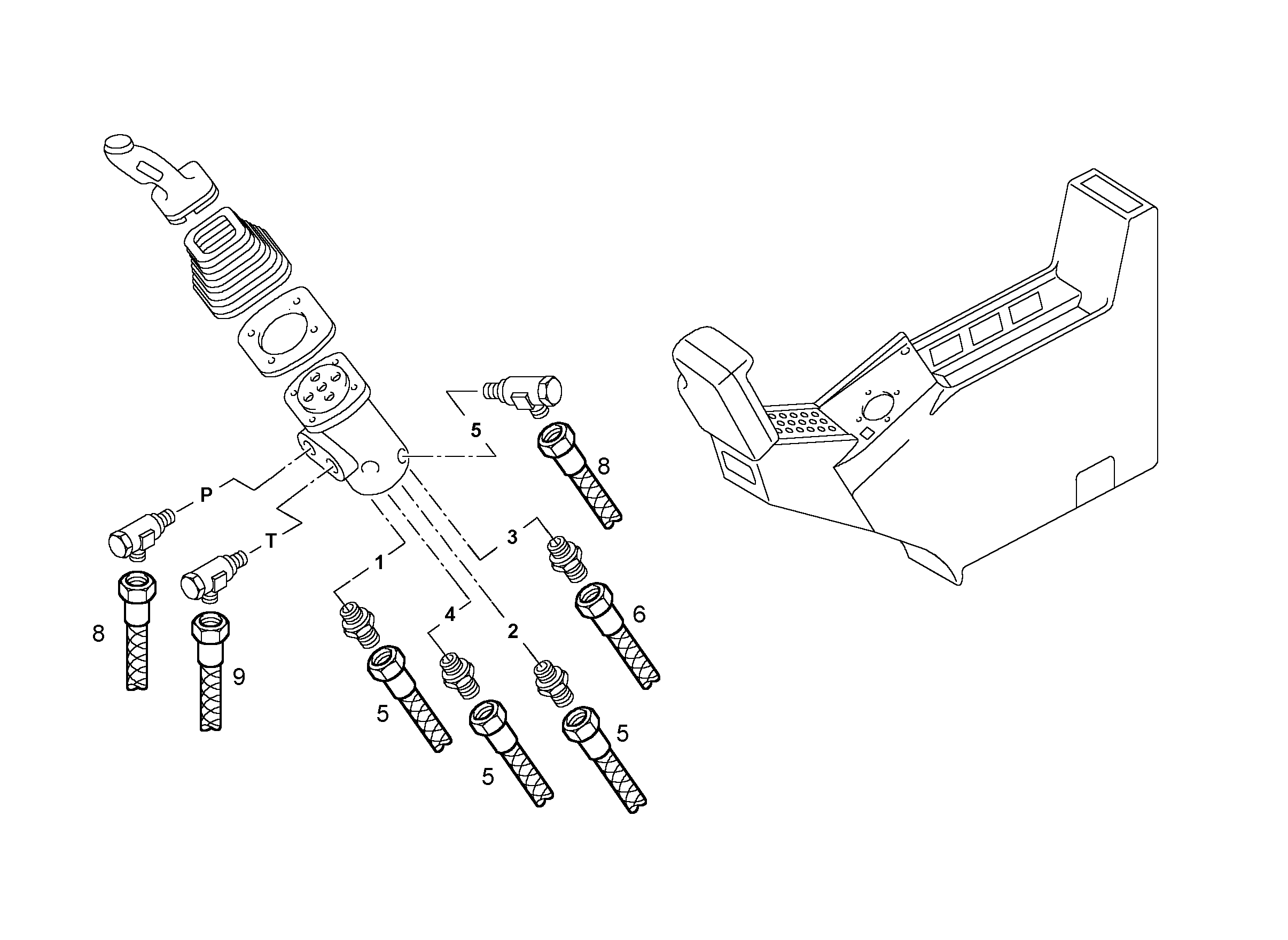 ШЛАНГ УПРАВЛЕНИЯ 8X5000 7016148 LIEBHERR