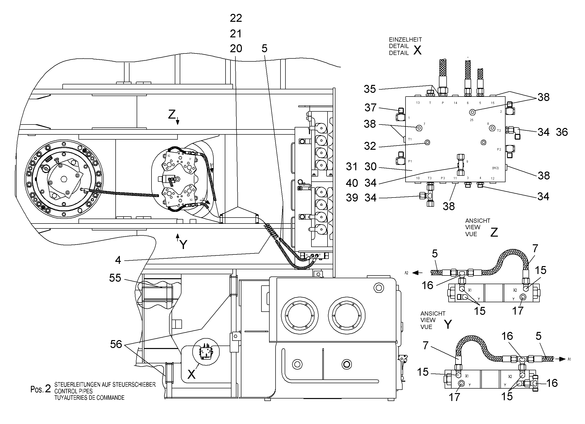 РАСПРЕДЕЛИТЕЛЬНЫЙ БЛОК WV 5608276 LIEBHERR