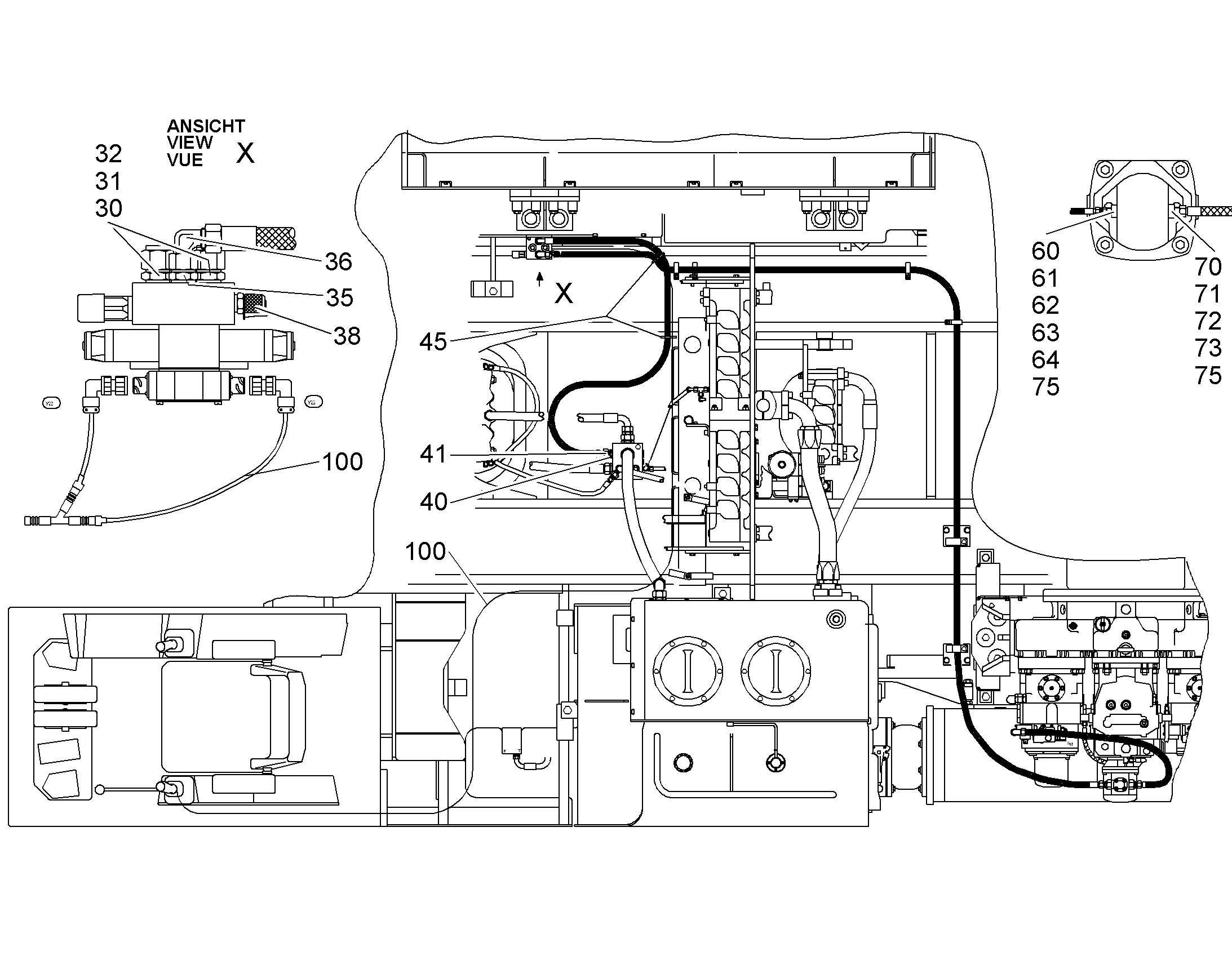 ФЛАНЦЕВОЕ СОЕДИНЕНИЕ 1' CODE 61 10001428 LIEBHERR