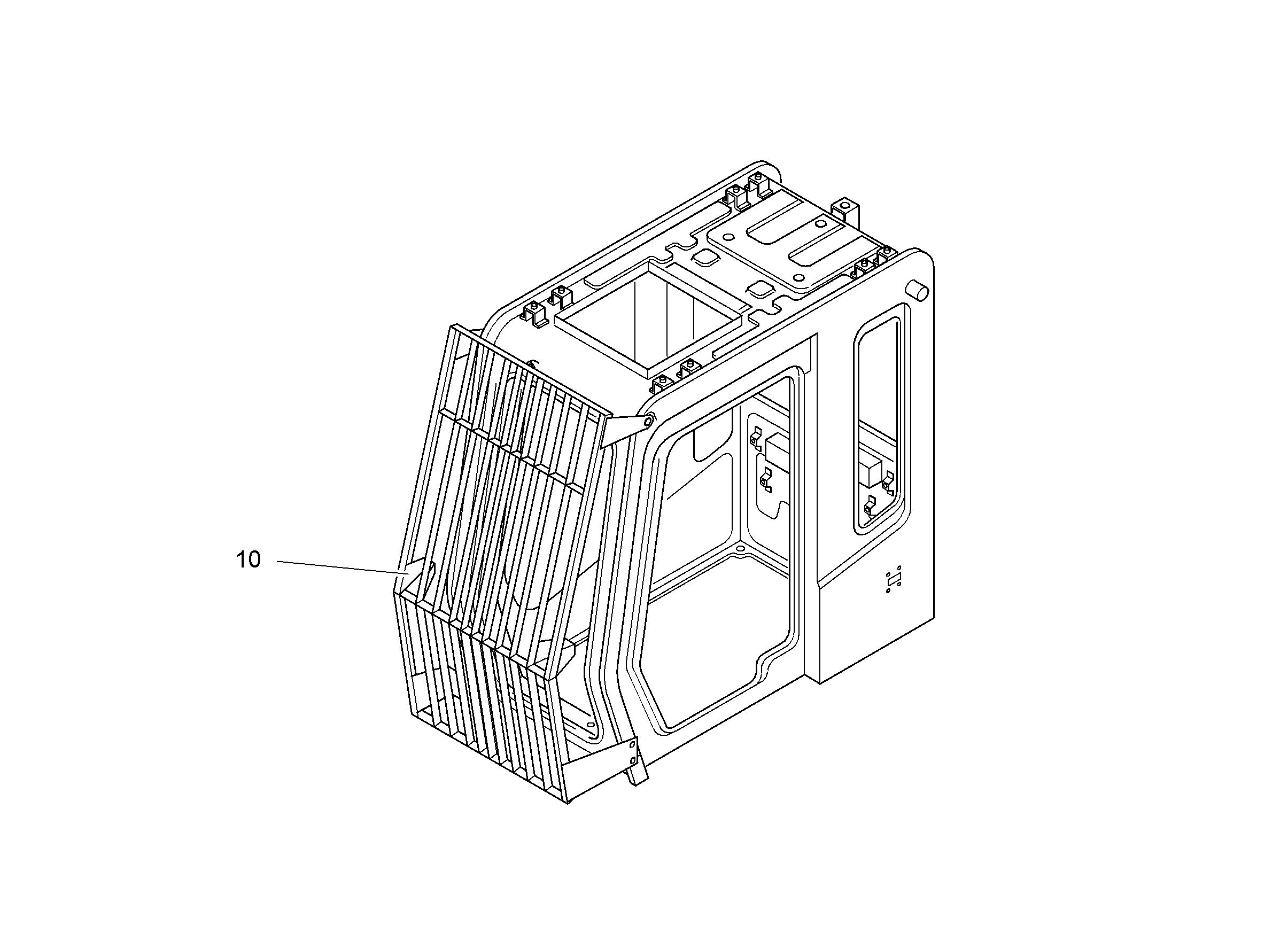 РЕШЕТКА ЗАЩИТНАЯ СПЕРЕДИ 7030257 LIEBHERR