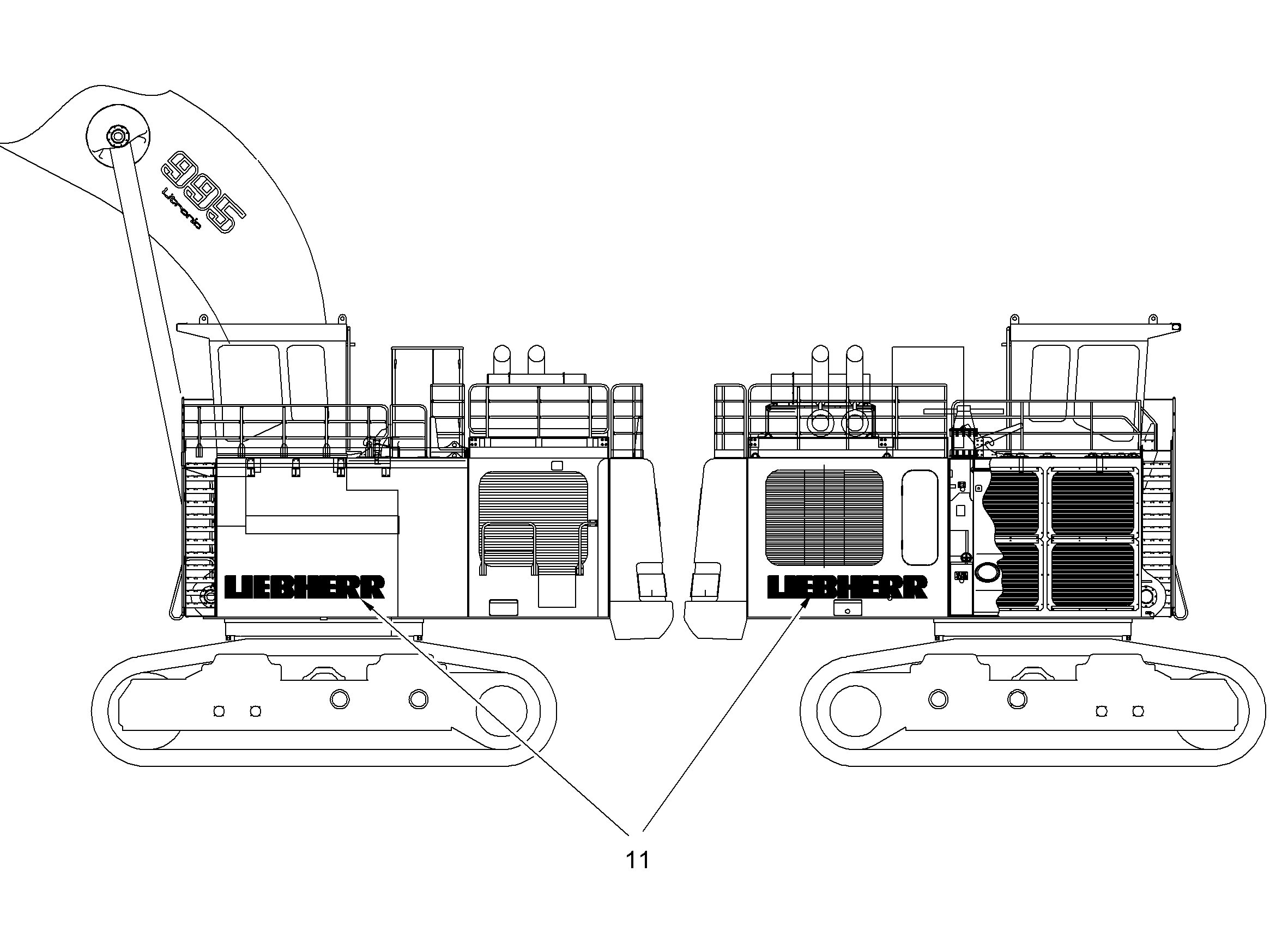 НАКЛЕЙКА 'LIEBHERR' LIEBHERR 3144,4mmX420mm 9768442 LIEBHERR