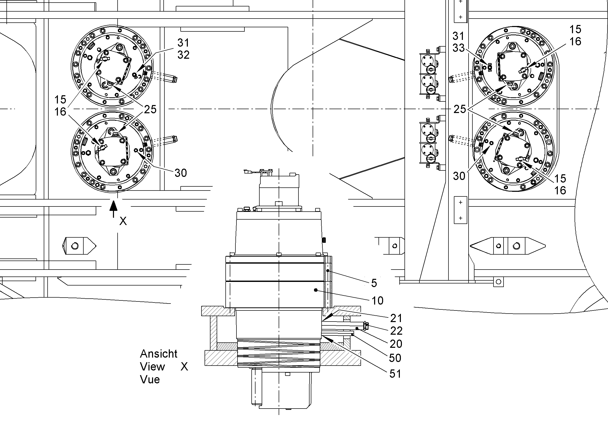 МЕХАНИЗМ ПОВОРОТА 10051533 LIEBHERR