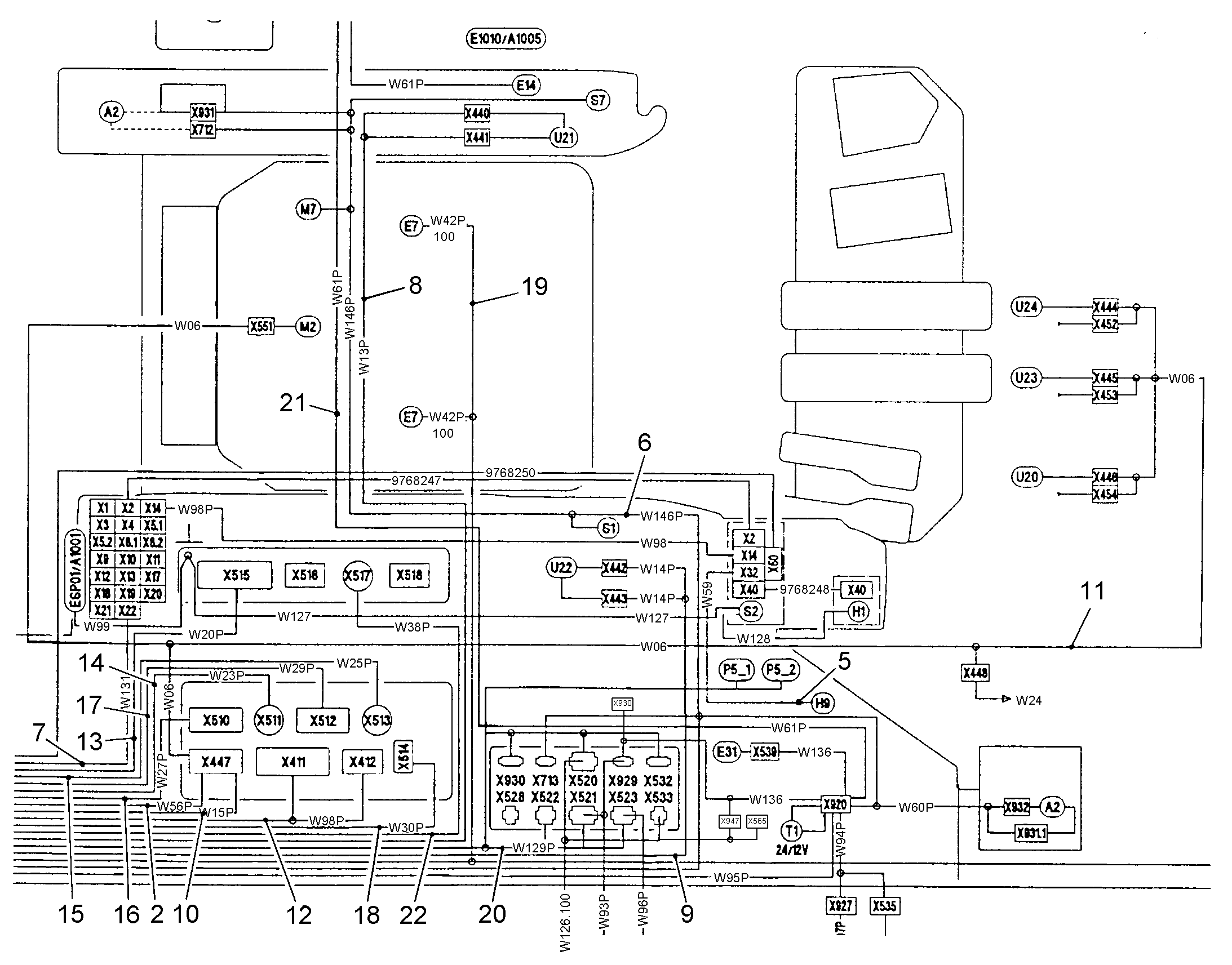 КОМПЛЕКТ КАБЕЛЕЙ 10036095 LIEBHERR