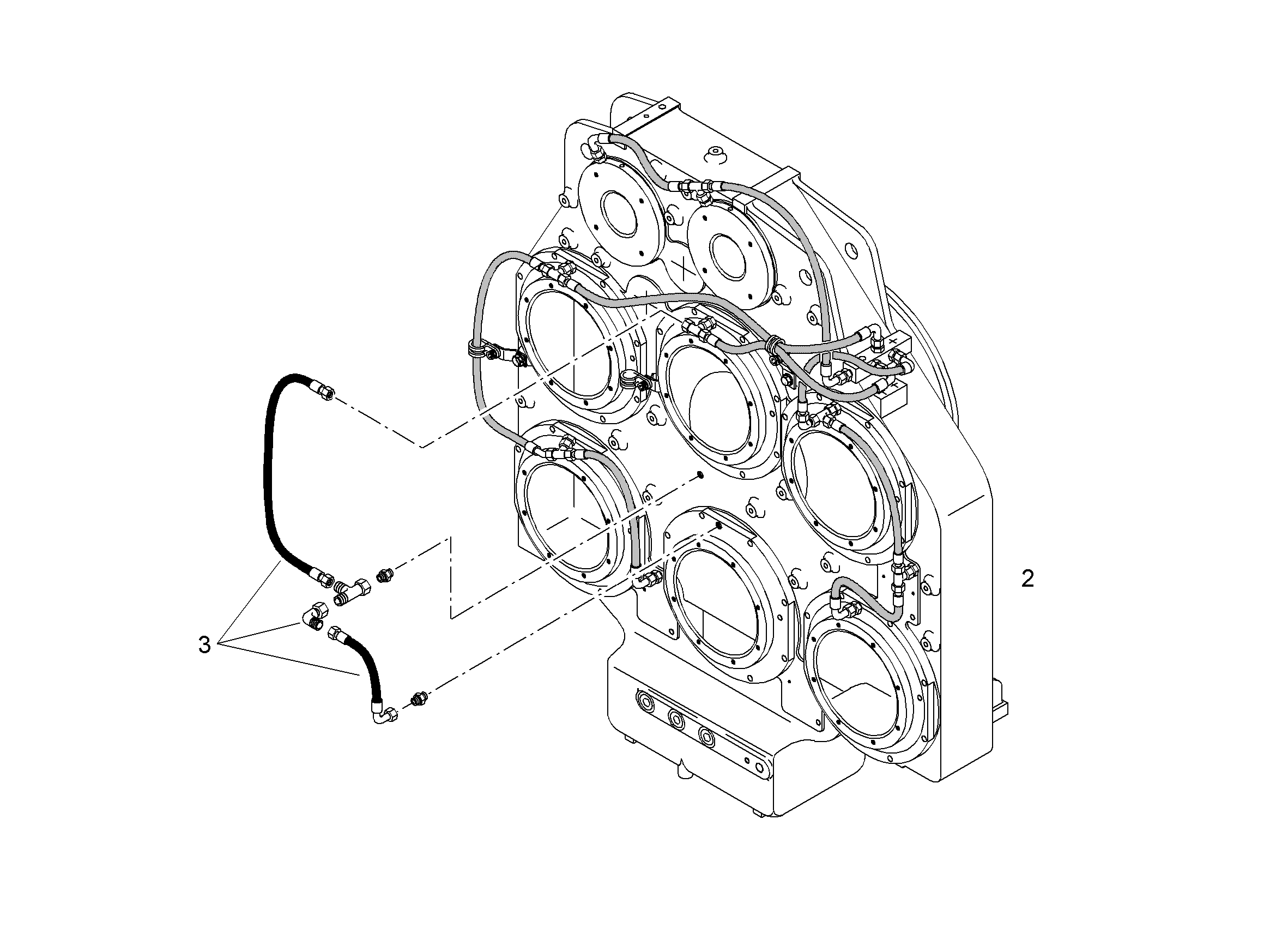 КОРОБКА НАСОСА РАЗДАТОЧНАЯ 1,568 10023264 LIEBHERR