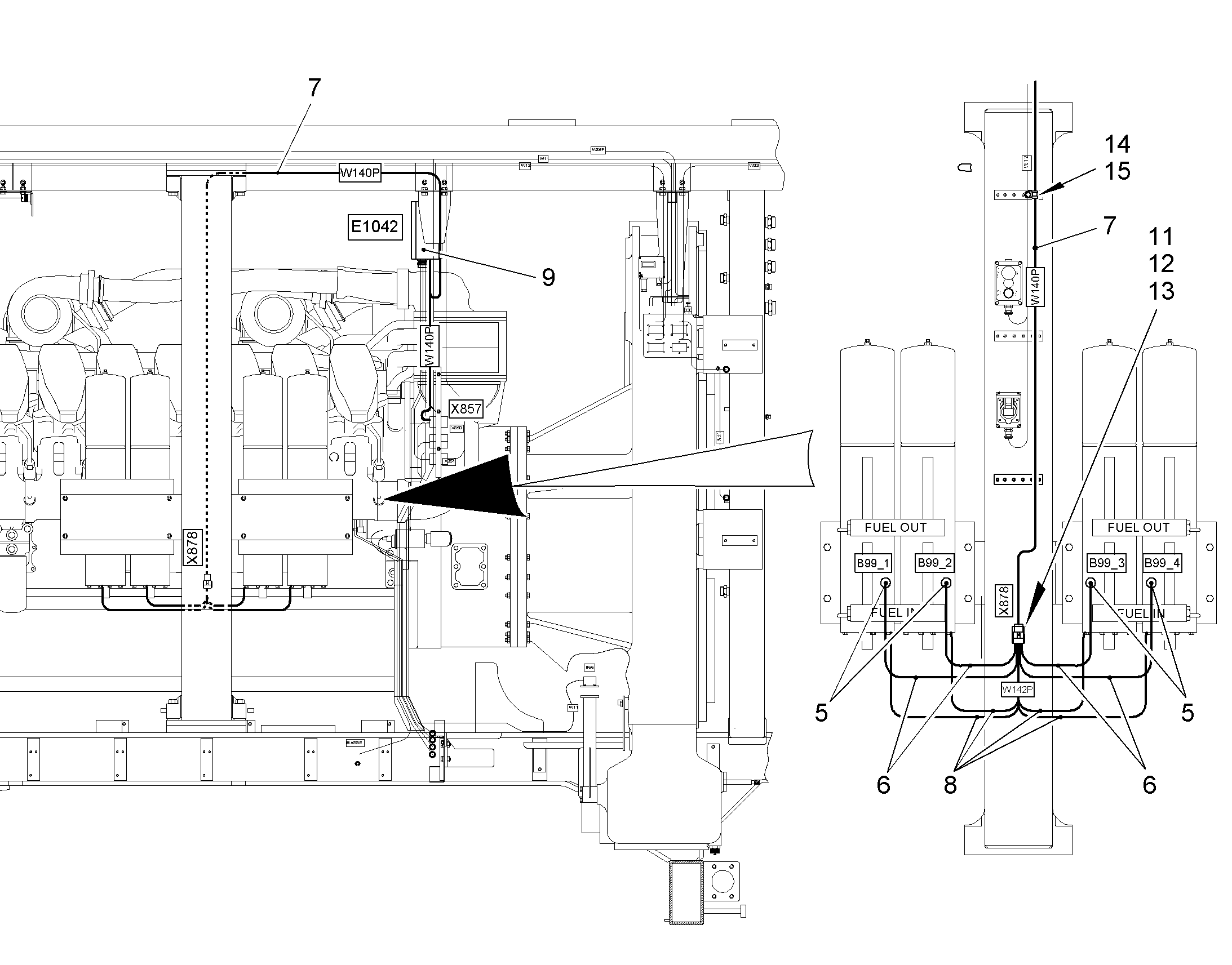 КОМПЛЕКТ КАБЕЛЕЙ 10018744 LIEBHERR