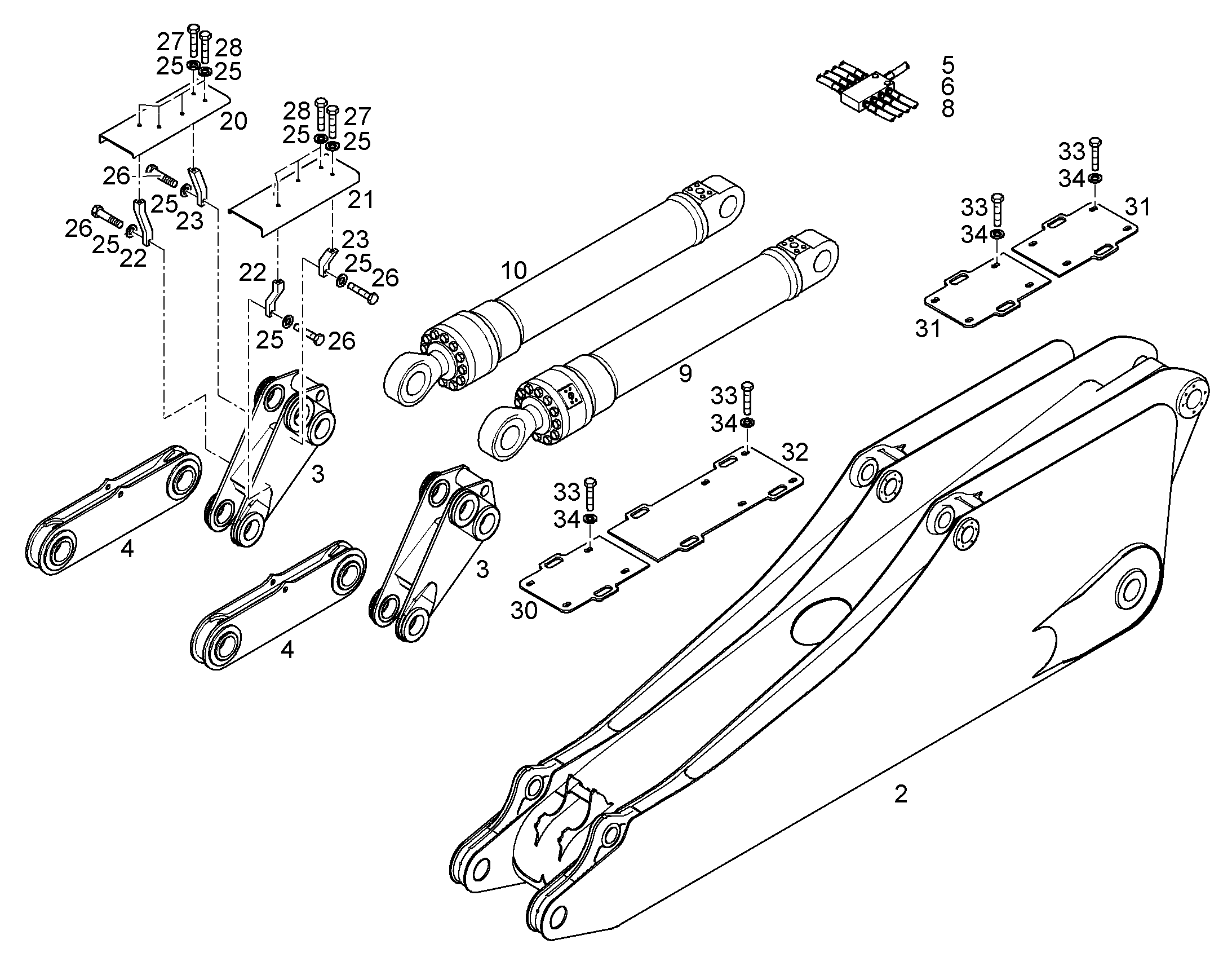 КОМПЛЕКТ КАБЕЛЕЙ 10042642 LIEBHERR