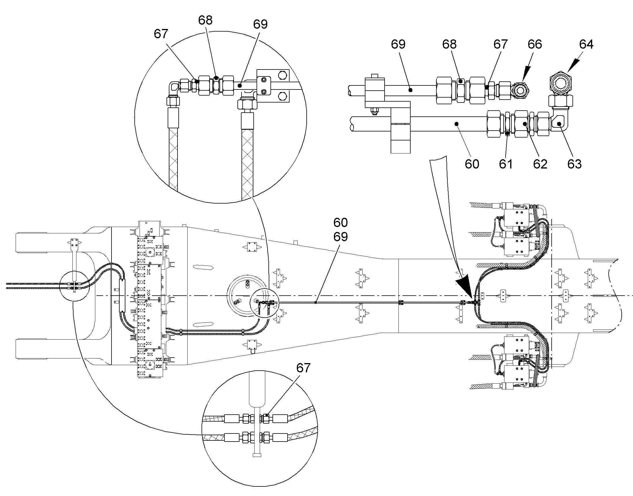СМАЗОЧНАЯ ЛИНИЯ, КОМПЛЕКТ 9861995 LIEBHERR