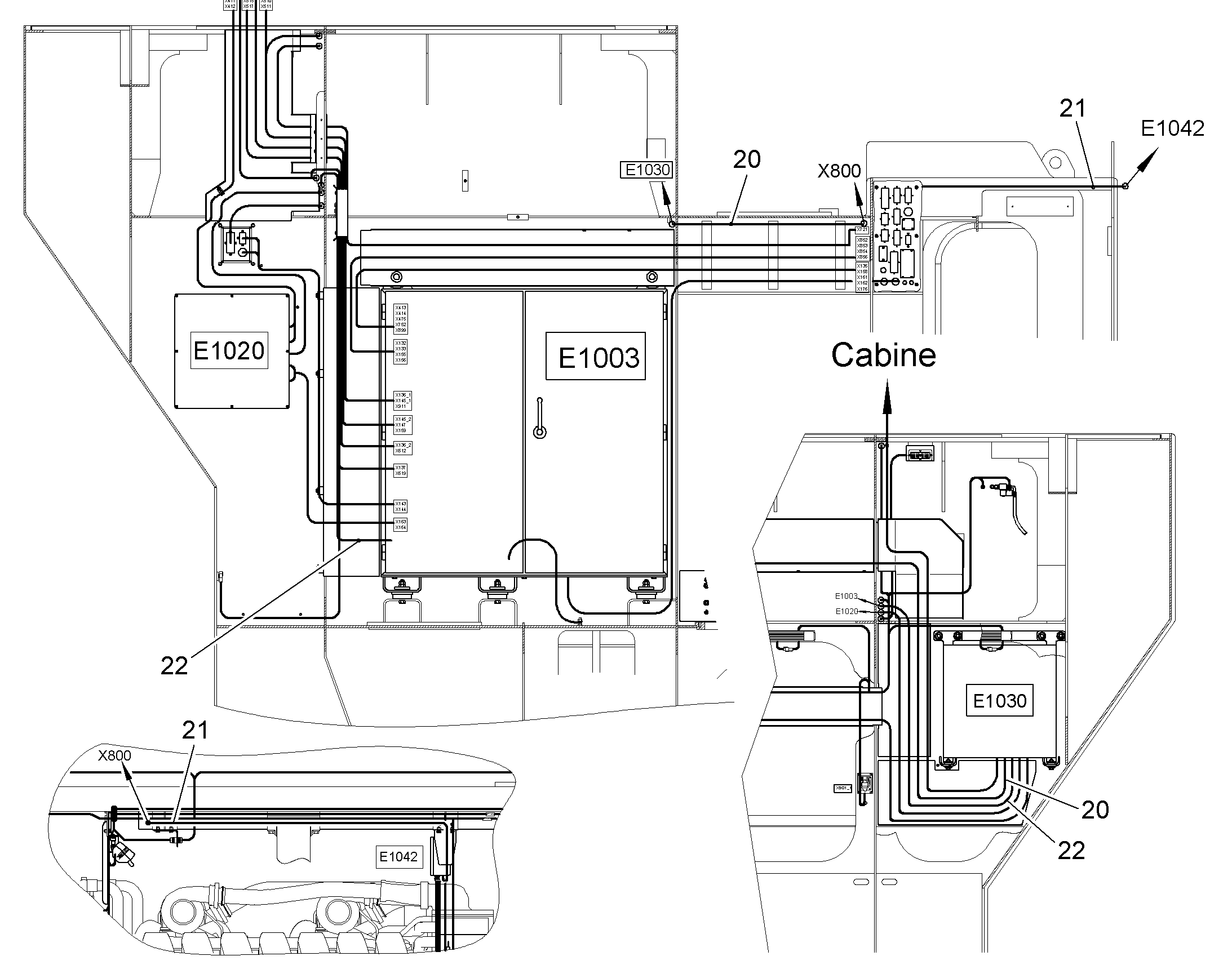 КОМПЛЕКТ КАБЕЛЕЙ 10039172 LIEBHERR
