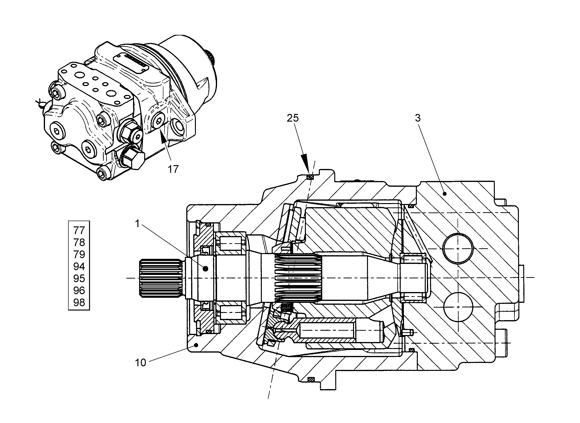 РЕМКОМПЛЕКТ, ВАЛ NG 032 9270219 LIEBHERR