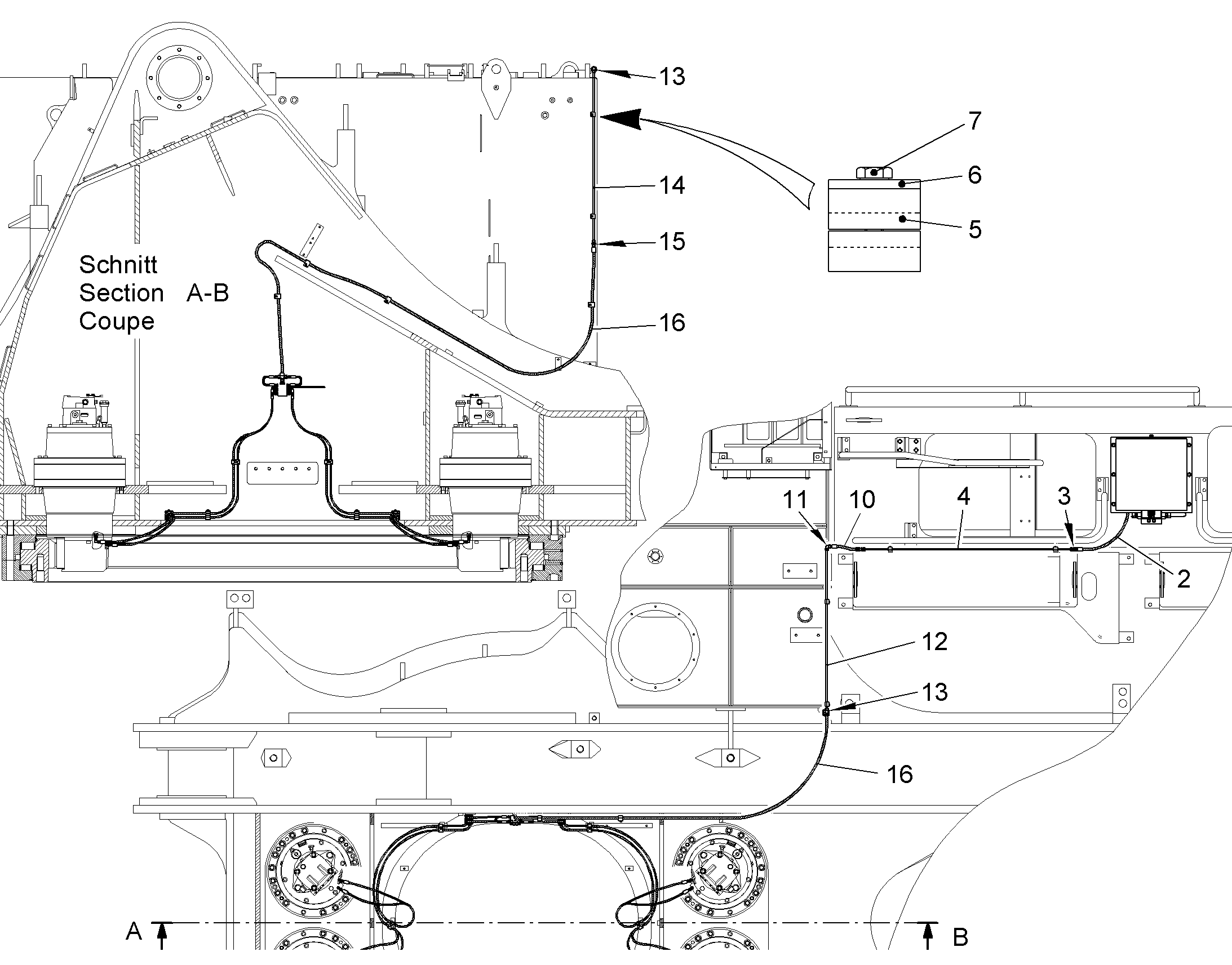ШЛАНГ МАСЛЯНЫЙ 8X900 5614079 LIEBHERR