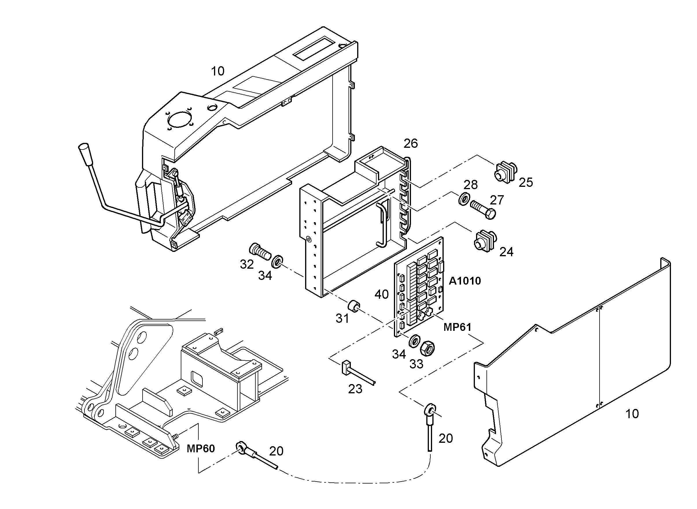КОМПЛЕКТ КАБЕЛЕЙ MP65 - MP61/1 10066076 LIEBHERR