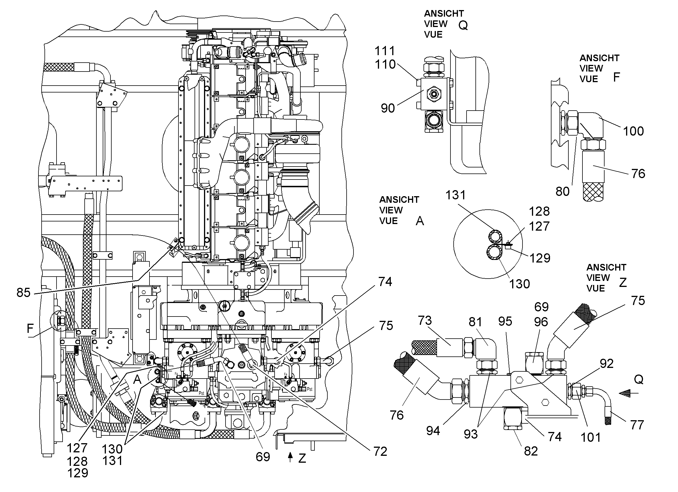ШЛАНГ 25X700 10000966 LIEBHERR