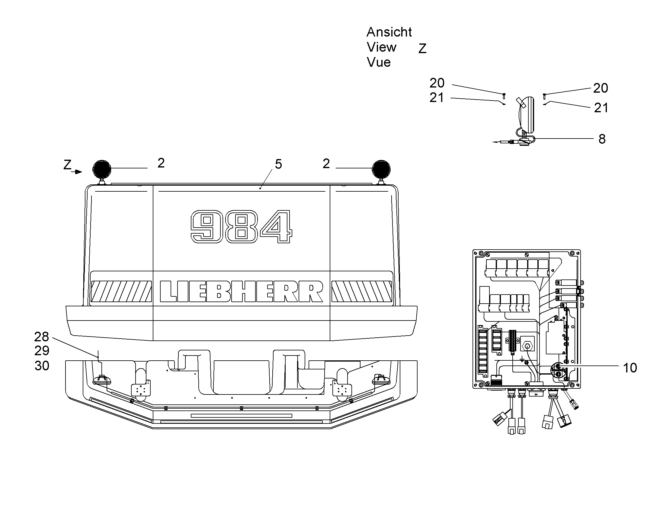 ПРОЖЕКТОР В СБОРЕ 9014058 LIEBHERR