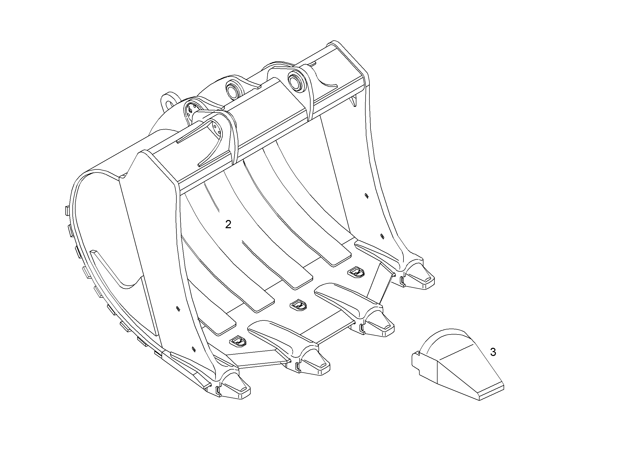ЛОПАТА ОБРАТНАЯ HDV 9012909 LIEBHERR