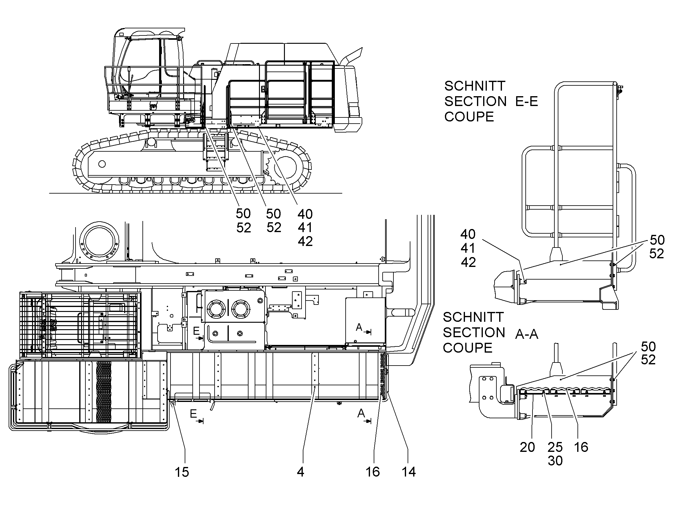 ЛЕСТНИЦА ДЛЯ МОСТИКА ШИРОКИЙ 10368341 LIEBHERR