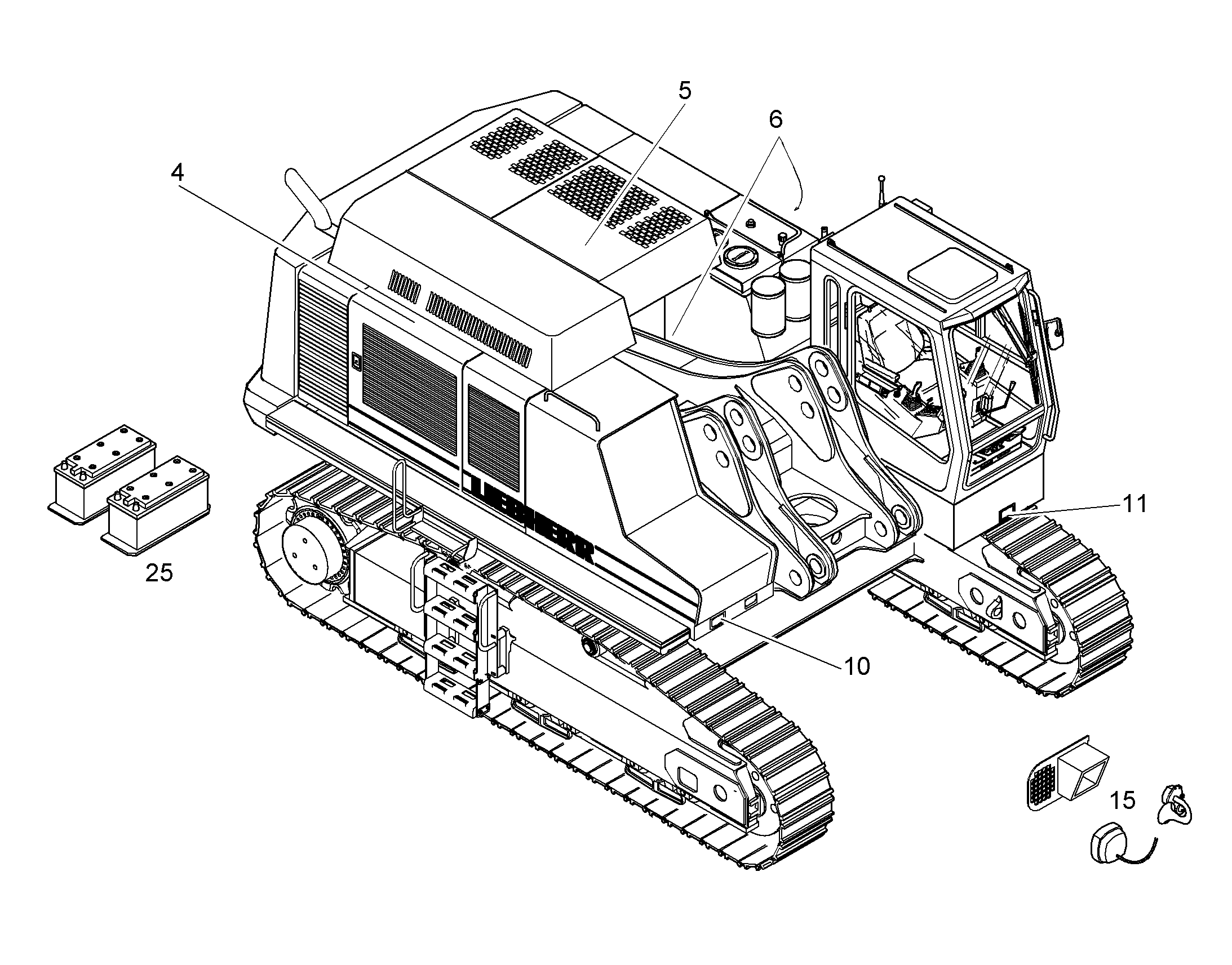 ПРОВОДКА ПОВОРОТНОЙ ПЛАТФОРМЫ 9803394 LIEBHERR