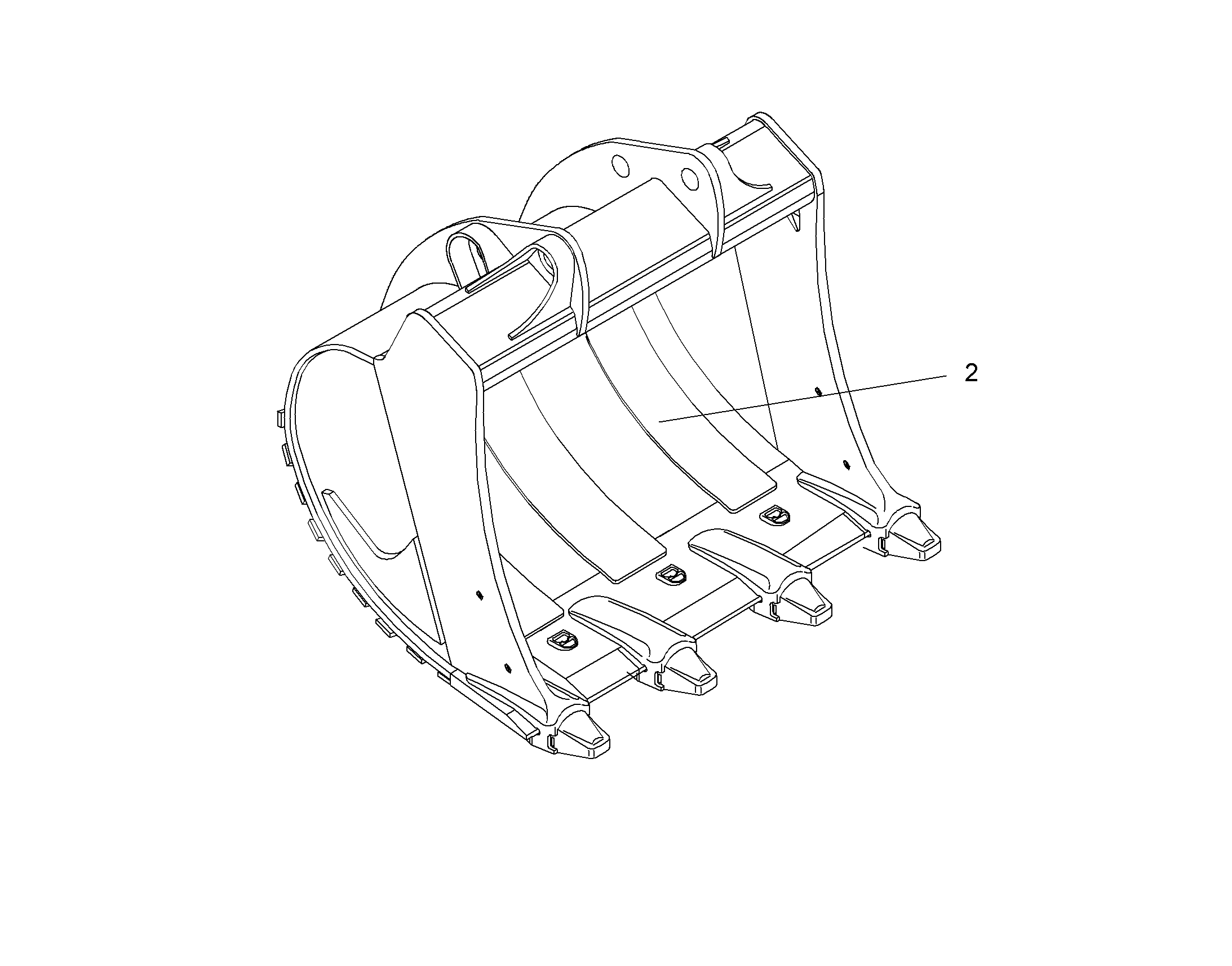 ЛОПАТА ОБРАТНАЯ HDV 1950mm 4,00m³ 9871729 LIEBHERR