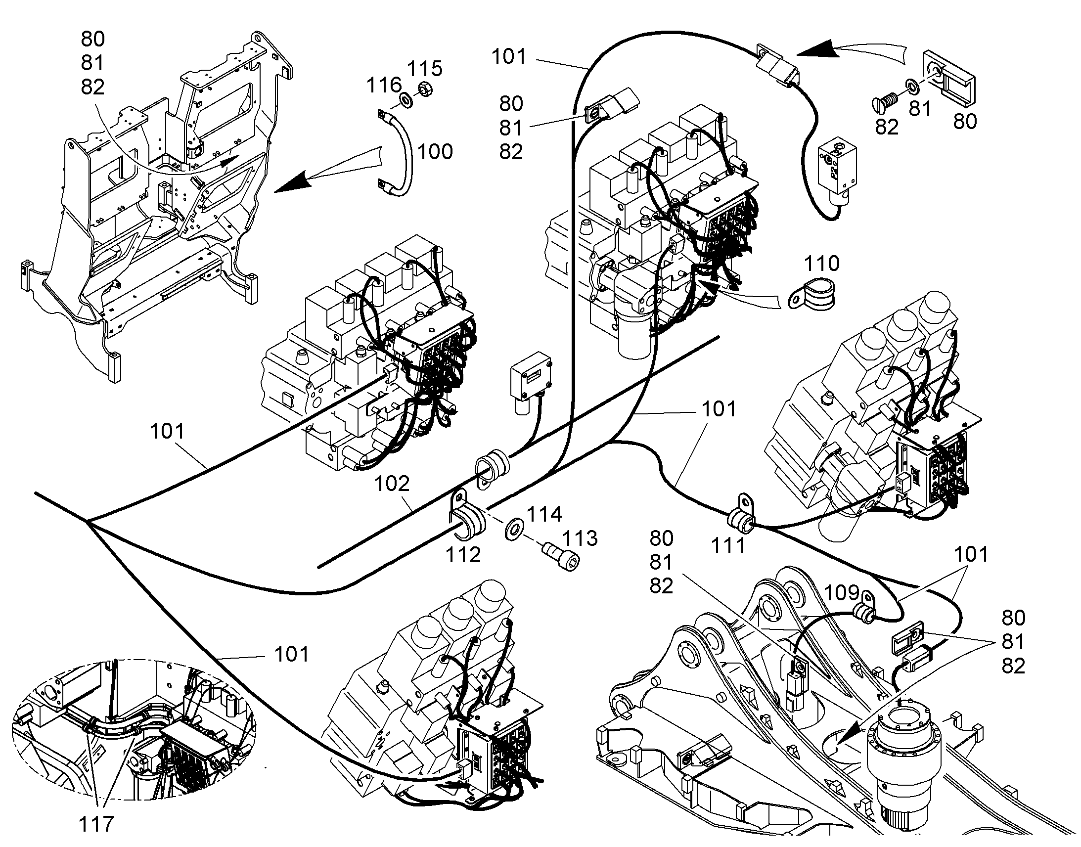 КОМПЛЕКТ КАБЕЛЕЙ 10354935 LIEBHERR