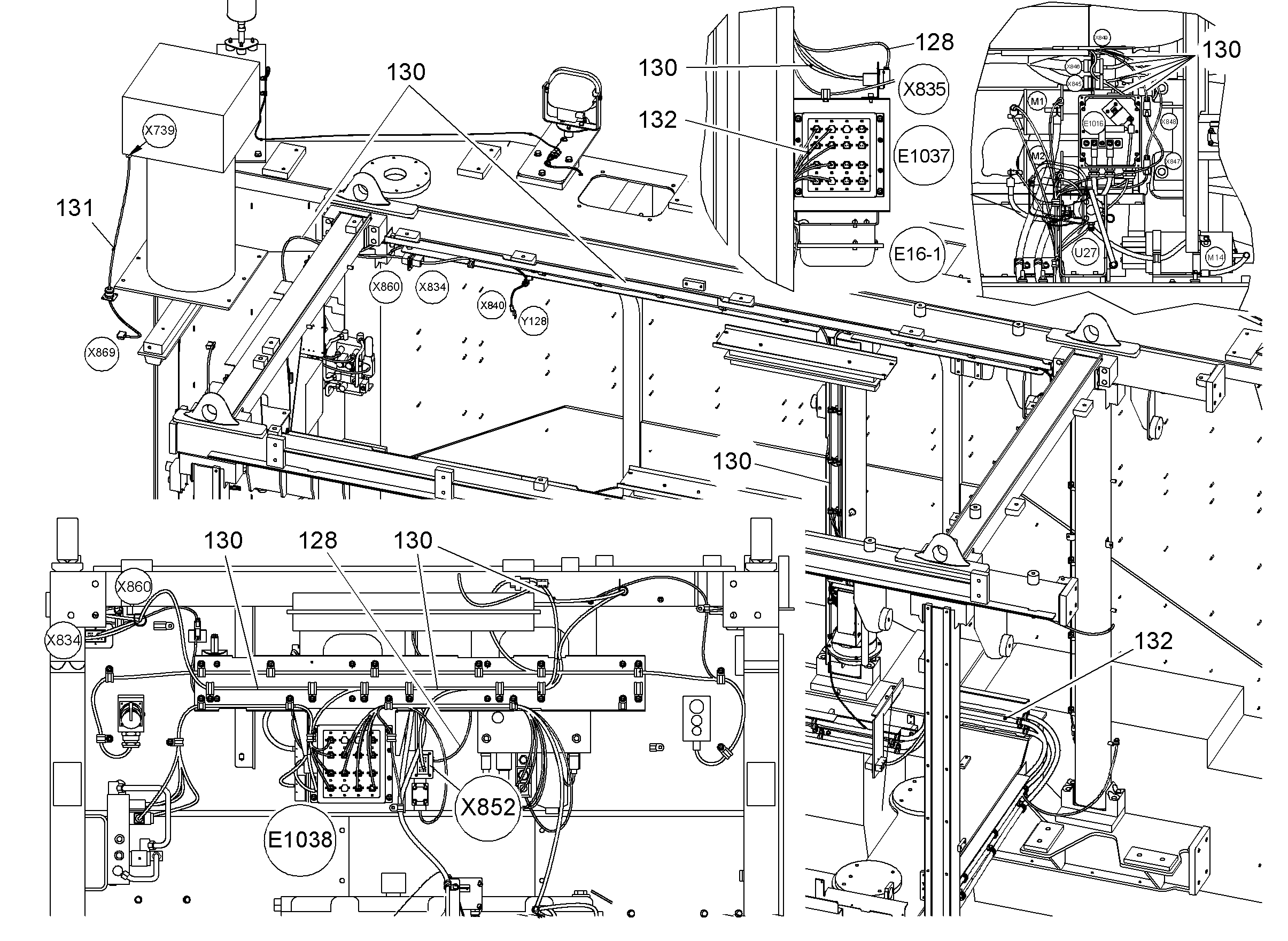 КОМПЛЕКТ КАБЕЛЕЙ 10009681 LIEBHERR