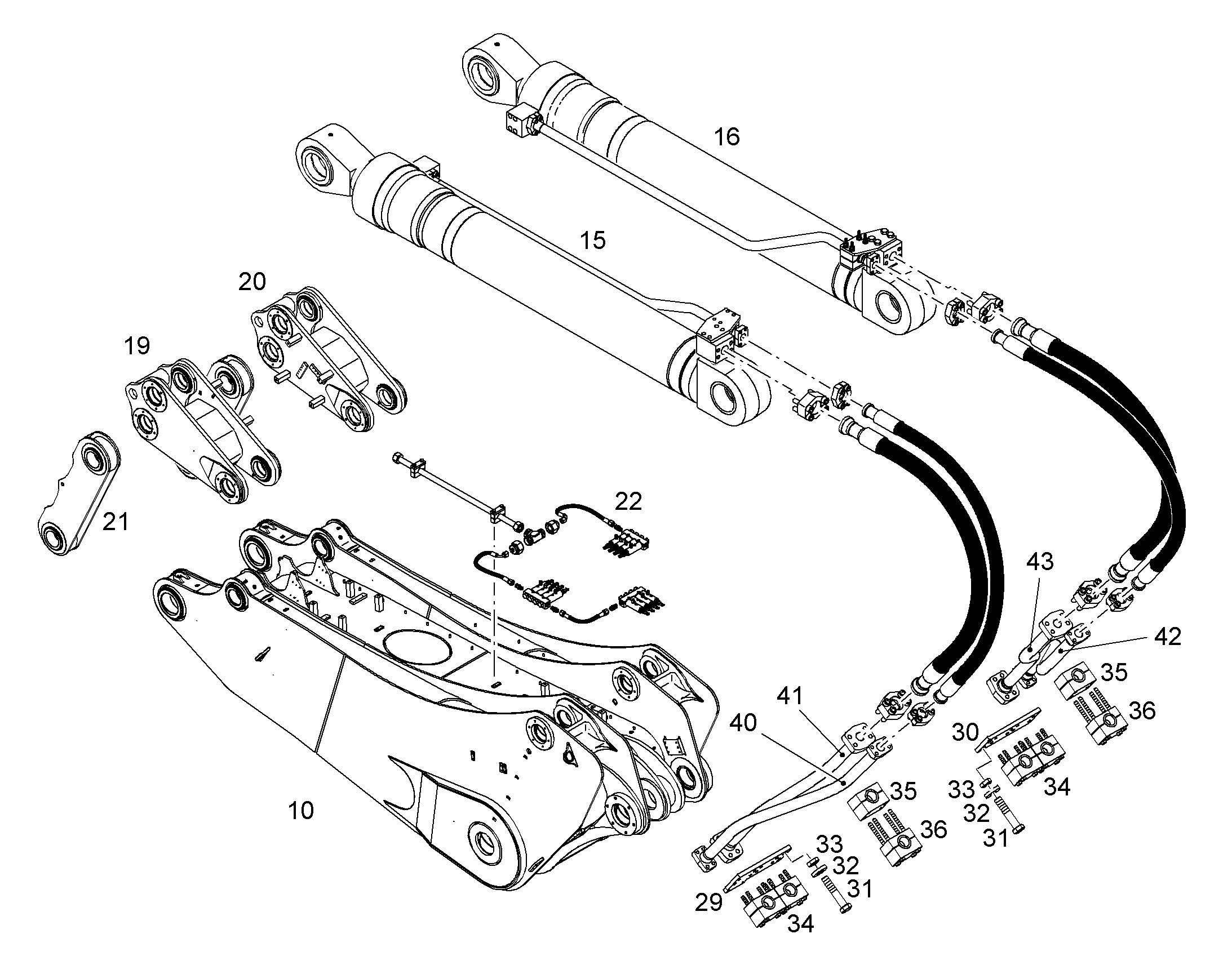 ГИДР.ЦИЛИНДР С РАСПРЕДЕЛИТЕЛЕМ 9809810 LIEBHERR