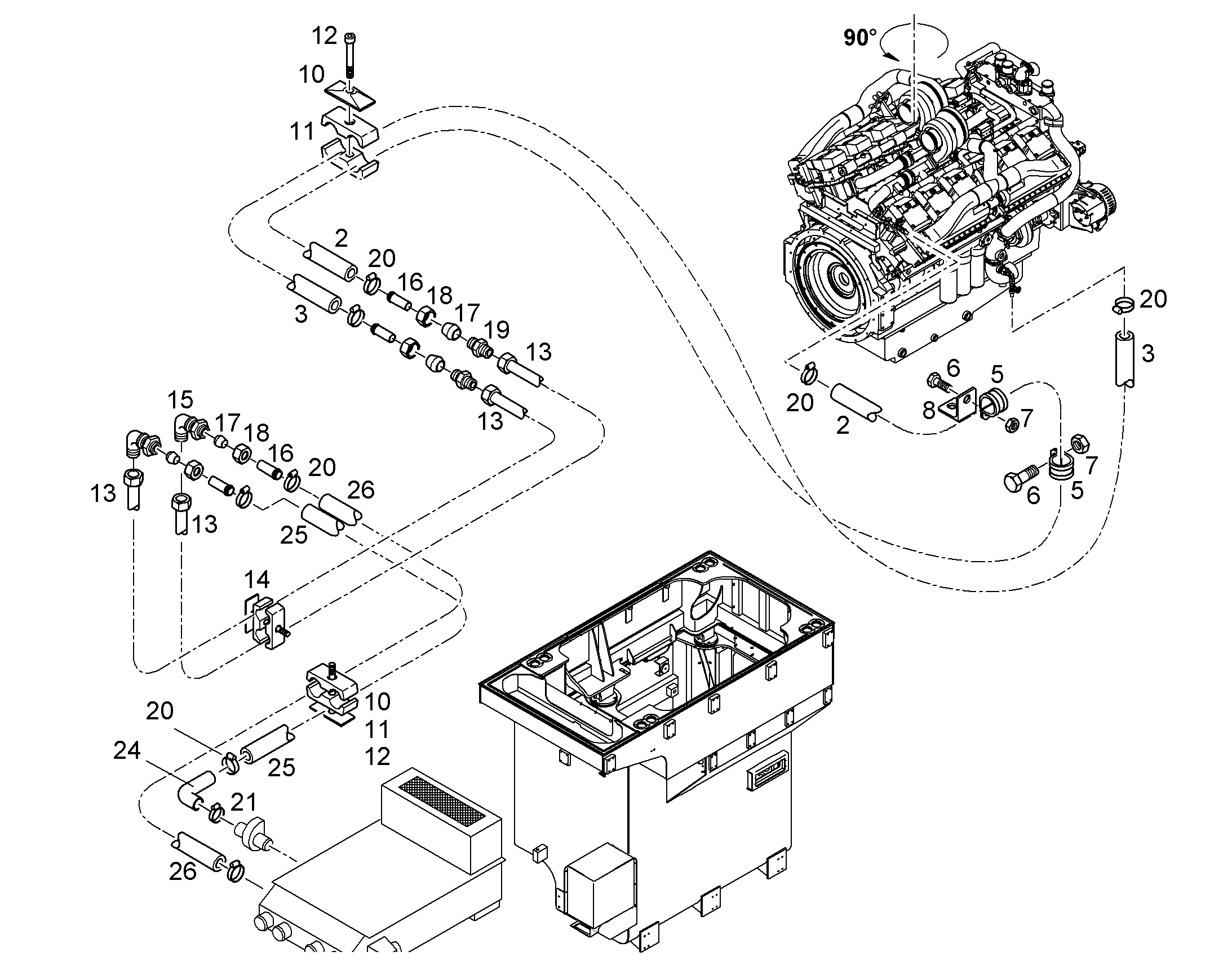 СИСТЕМА ОТОПЛЕНИЯ 10062444 LIEBHERR