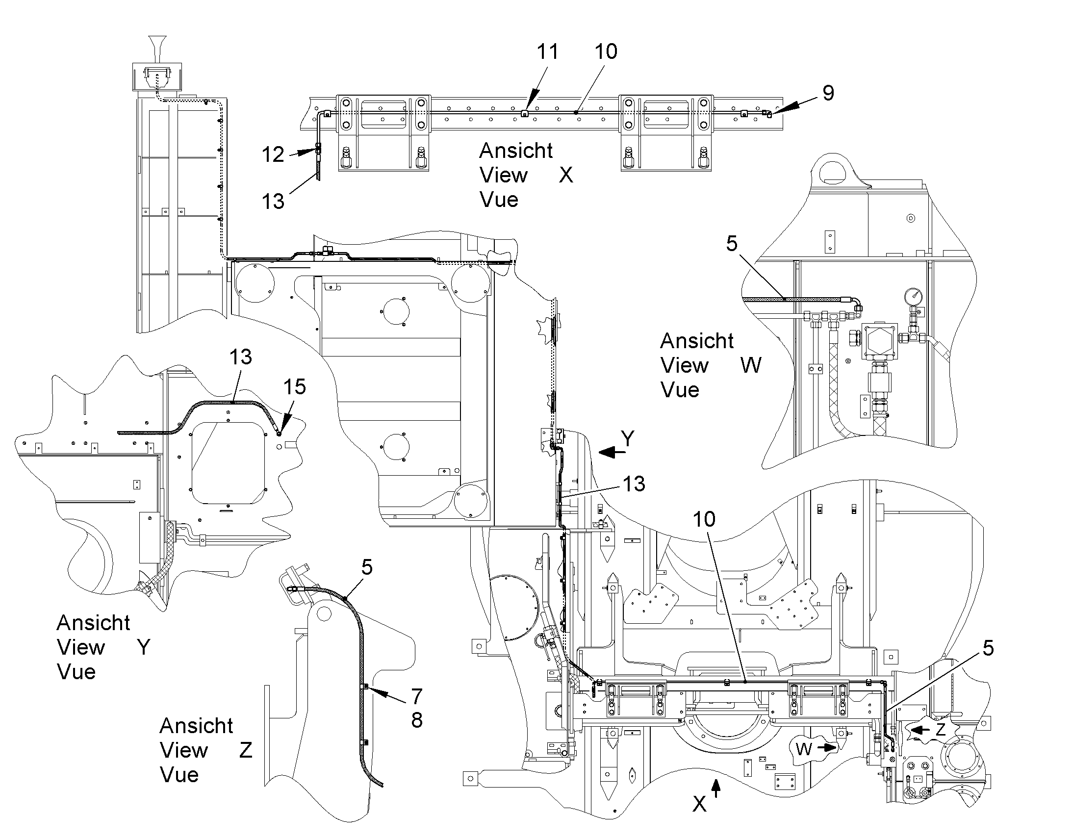 ШЛАНГ МАСЛЯНЫЙ 8X1600 5613514 LIEBHERR