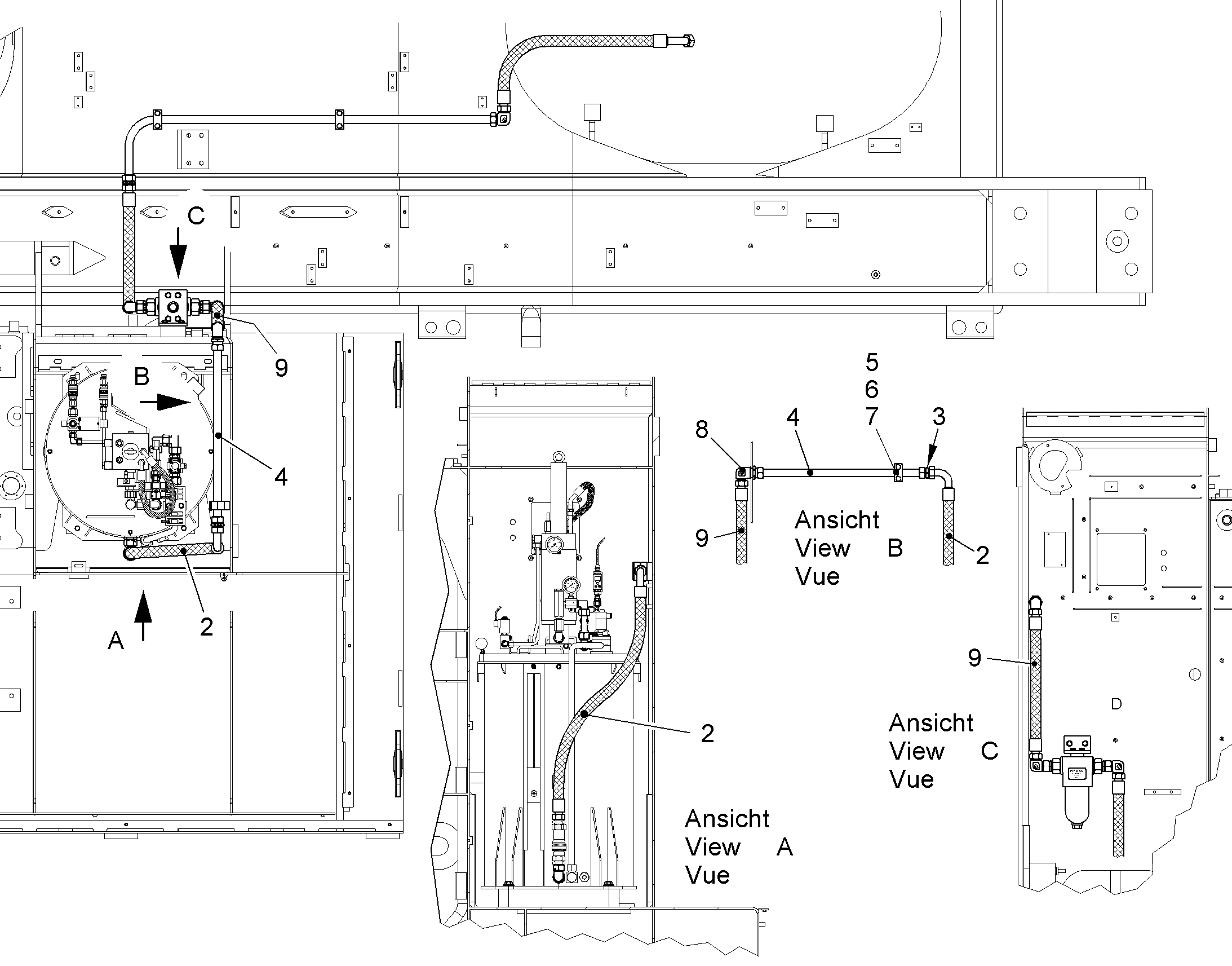 ШЛАНГ 25X580 10000155 LIEBHERR