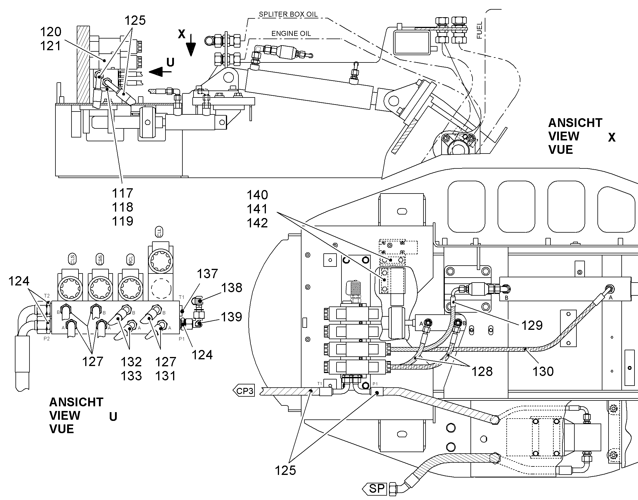 ШЛАНГ МАСЛЯНЫЙ 8X2800 5614926 LIEBHERR