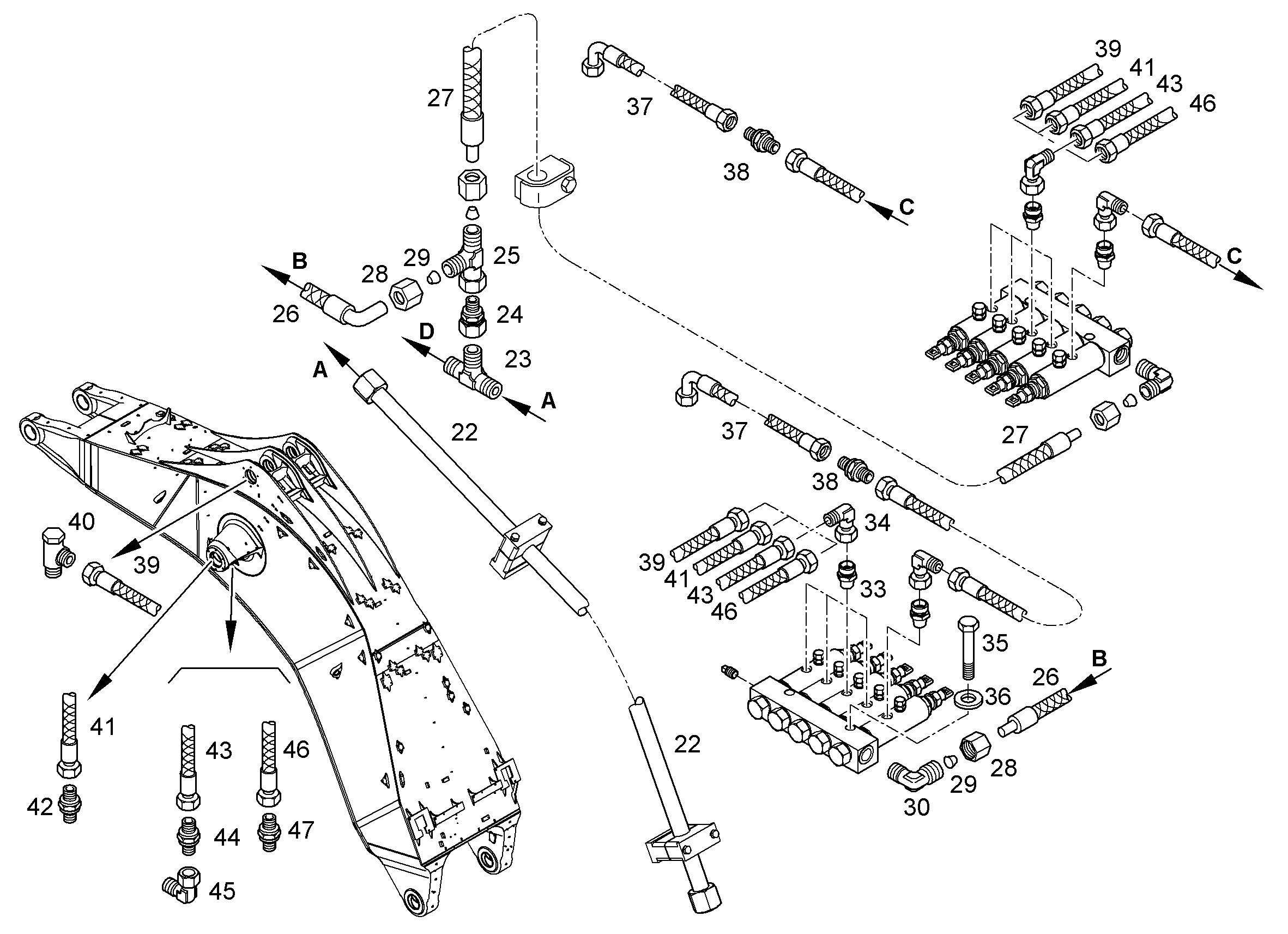 ШЛАНГ МАСЛЯНЫЙ 8X880 10000150 LIEBHERR
