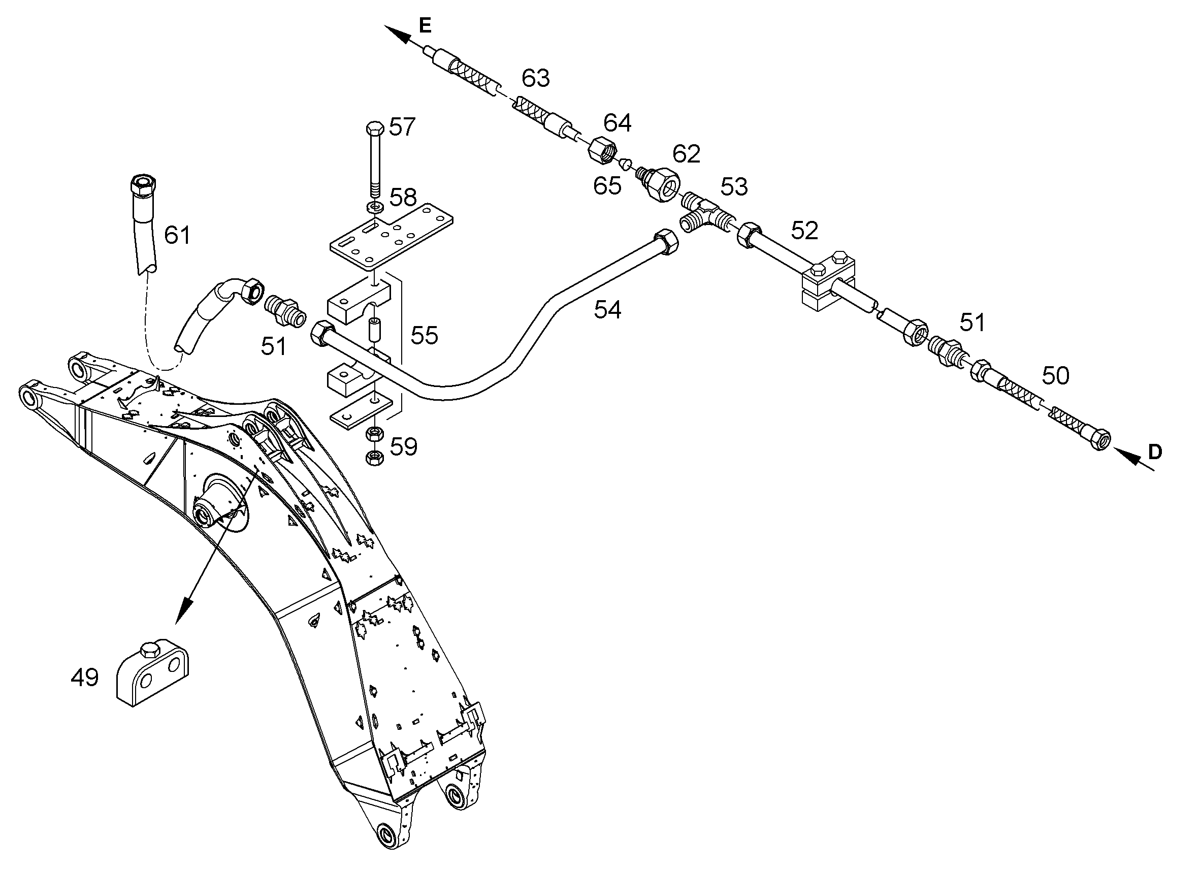 ШЛАНГ 32X1480 5614870 LIEBHERR