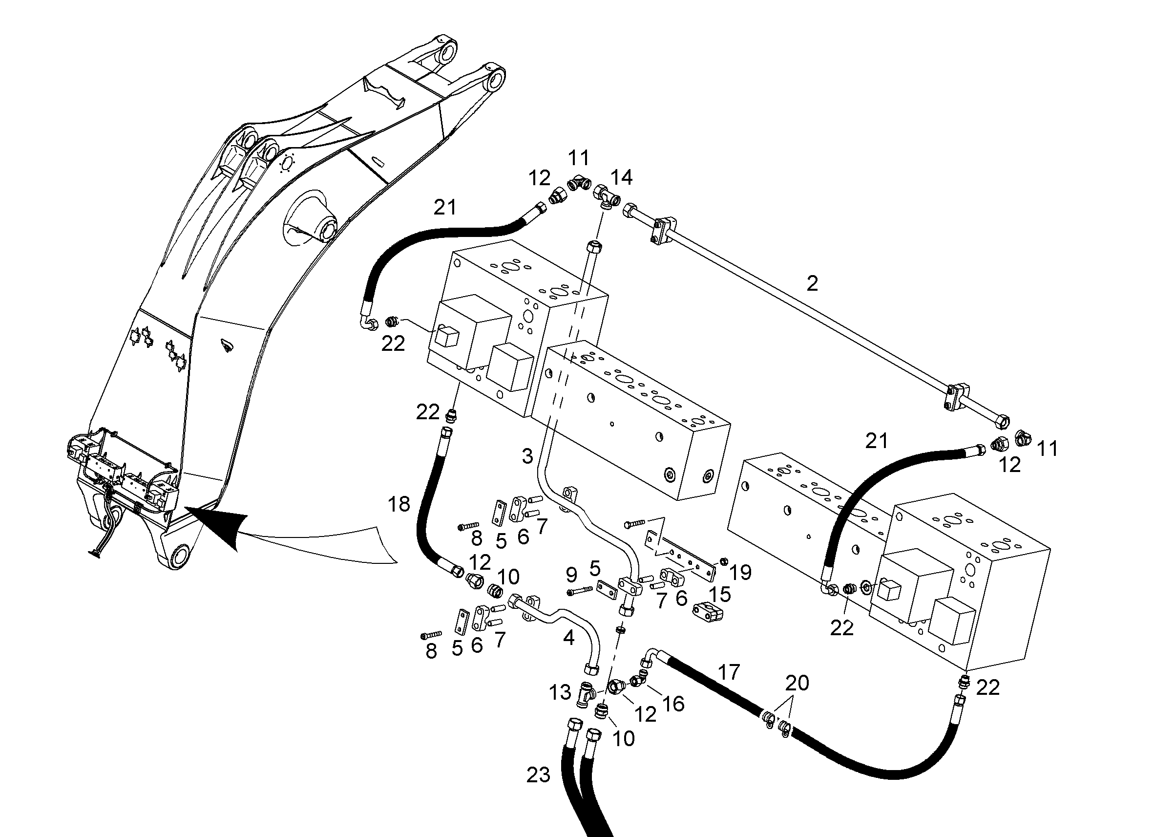 ШЛАНГ 20X1850 10006842 LIEBHERR