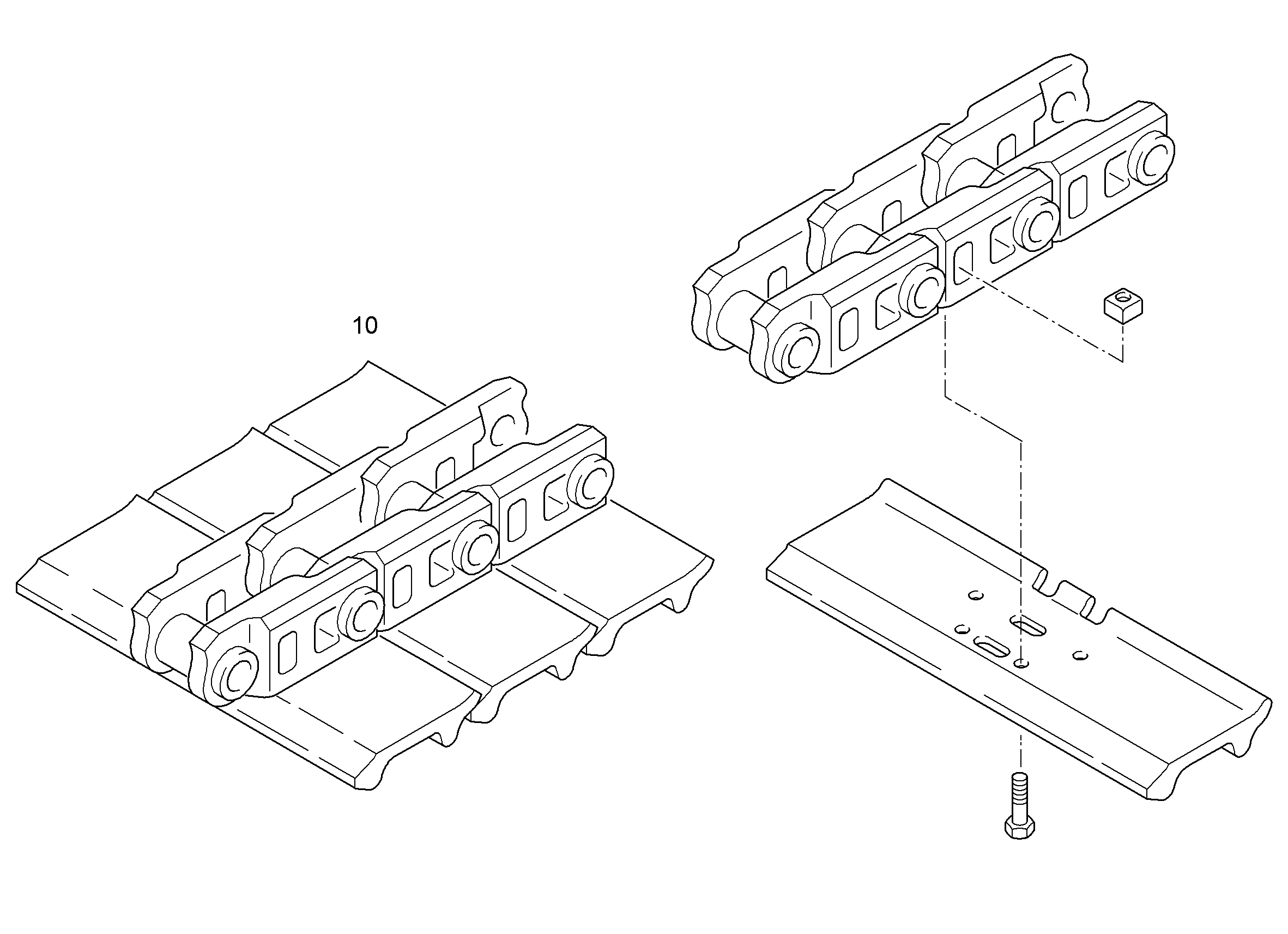 ГУСЕНИЧНАЯ ЦЕПЬ 850mm 10022724 LIEBHERR