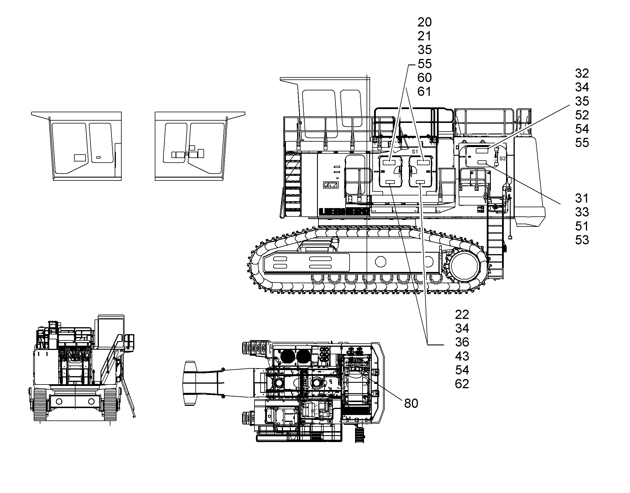 ЗНАК ПРЕДУПРЕЖДАЮЩИЙ 10048798 LIEBHERR